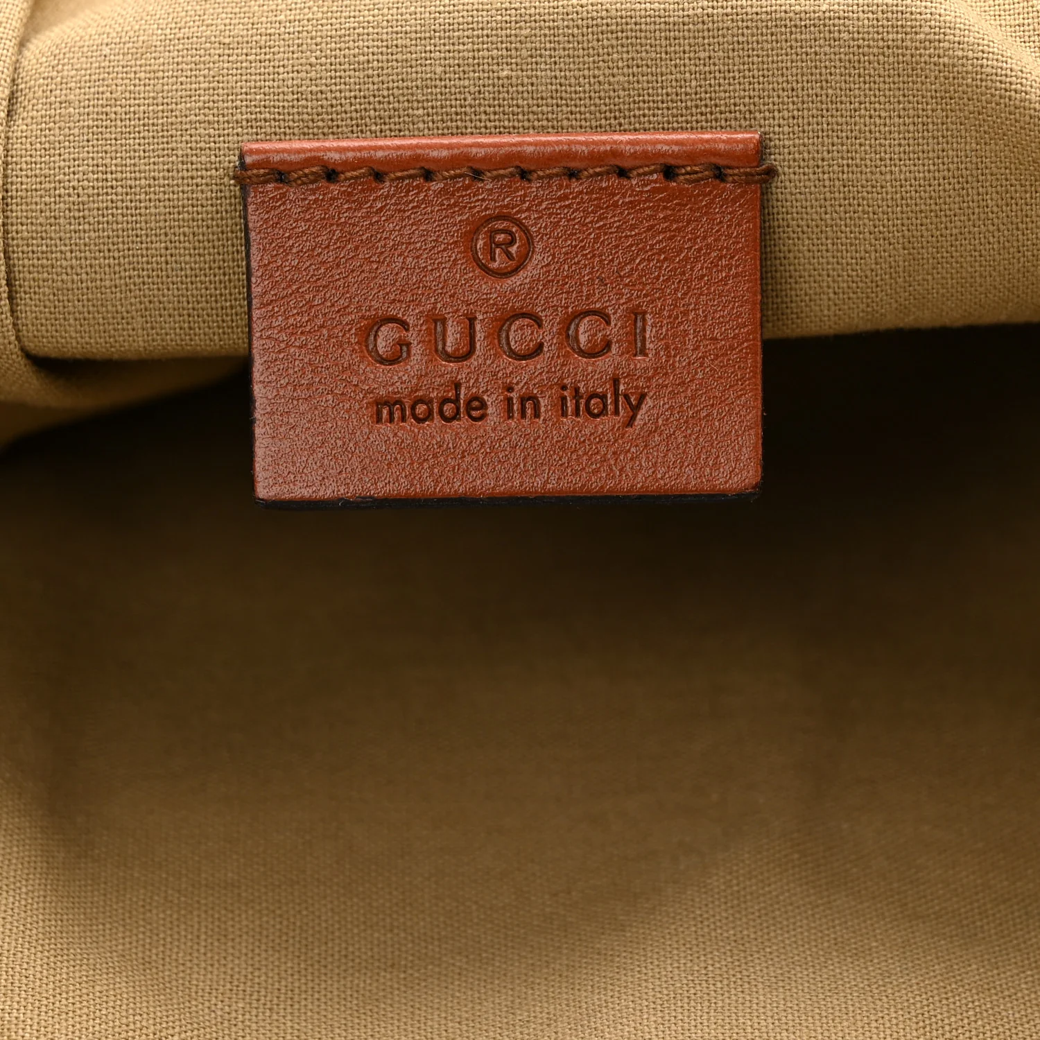 Vintage Canvas Web Belt Bag Sand Cuir