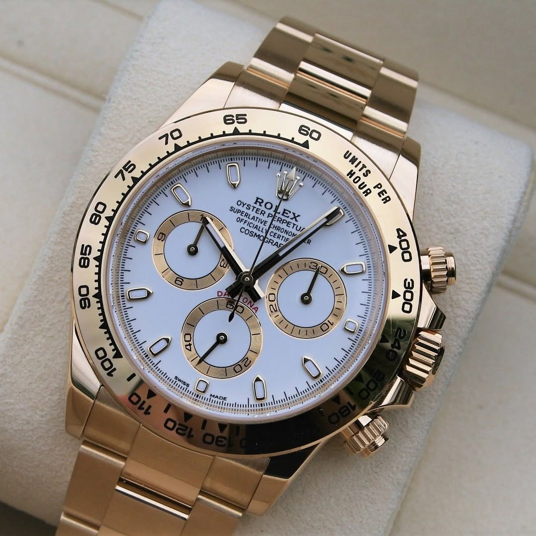 [Super Clone]Rolex Daytona Yellow Gold / White / Oyster m126508-0001
