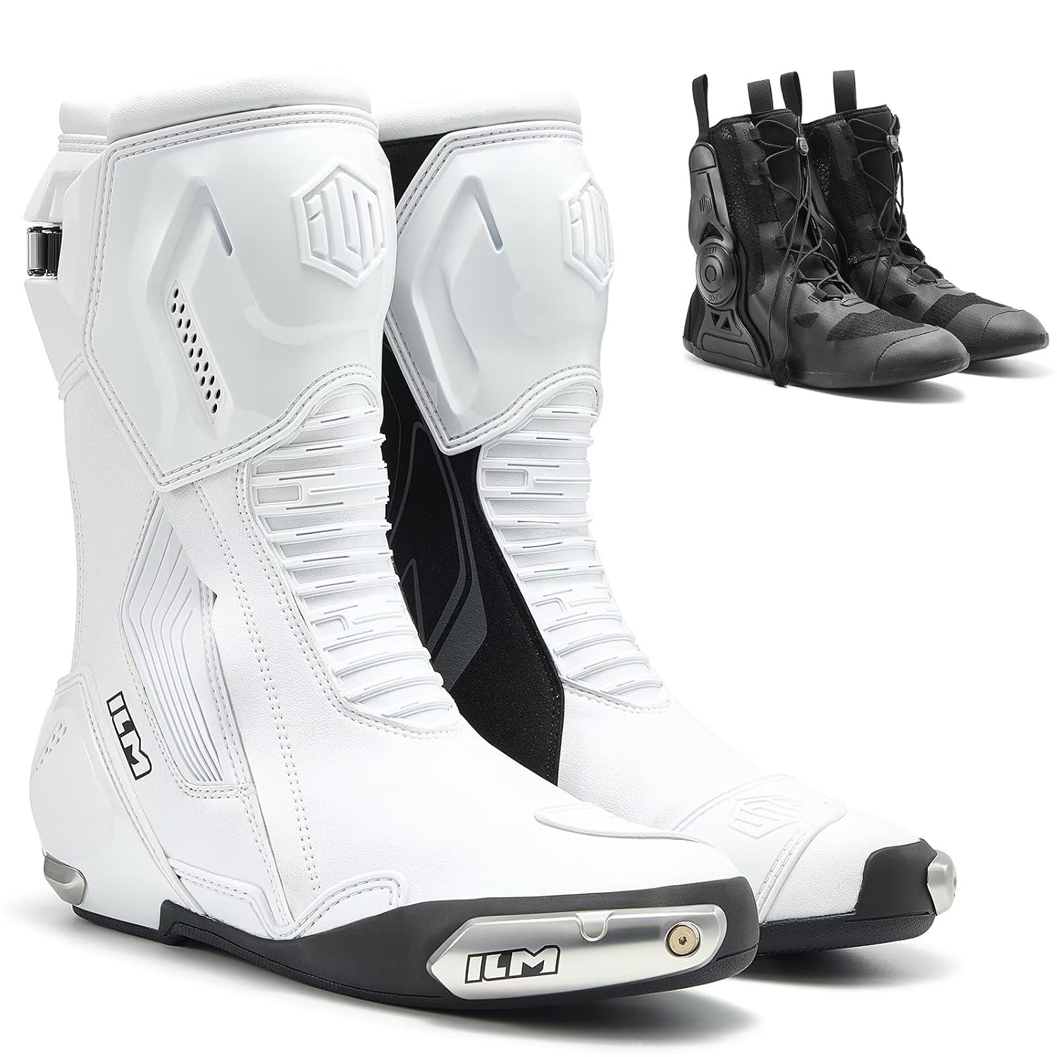 ILM Motorcycle Racing Boots Sport Footwear CE Protective Gear Model BRC1