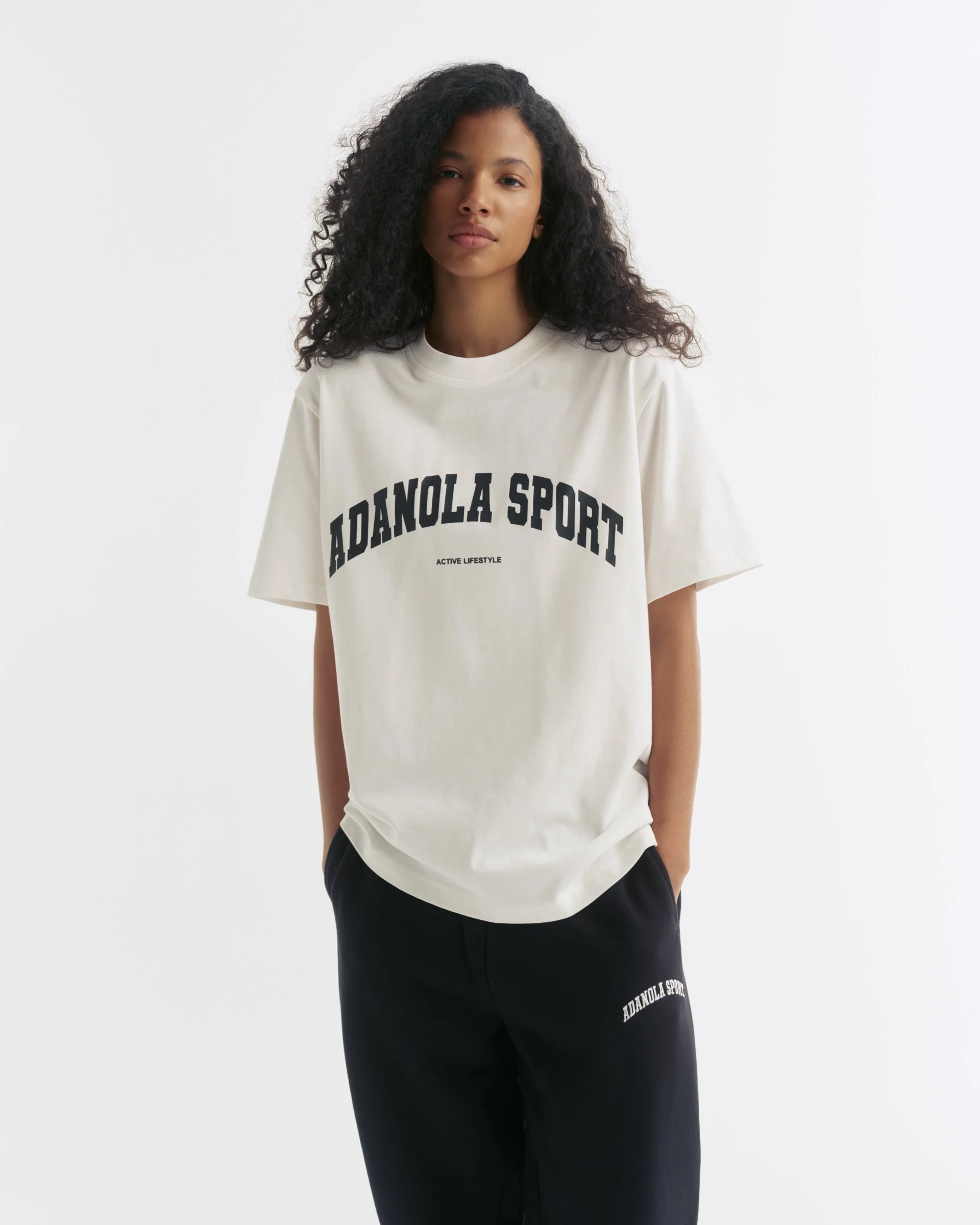 AS Short Sleeve Oversized T-shirt - White/Black