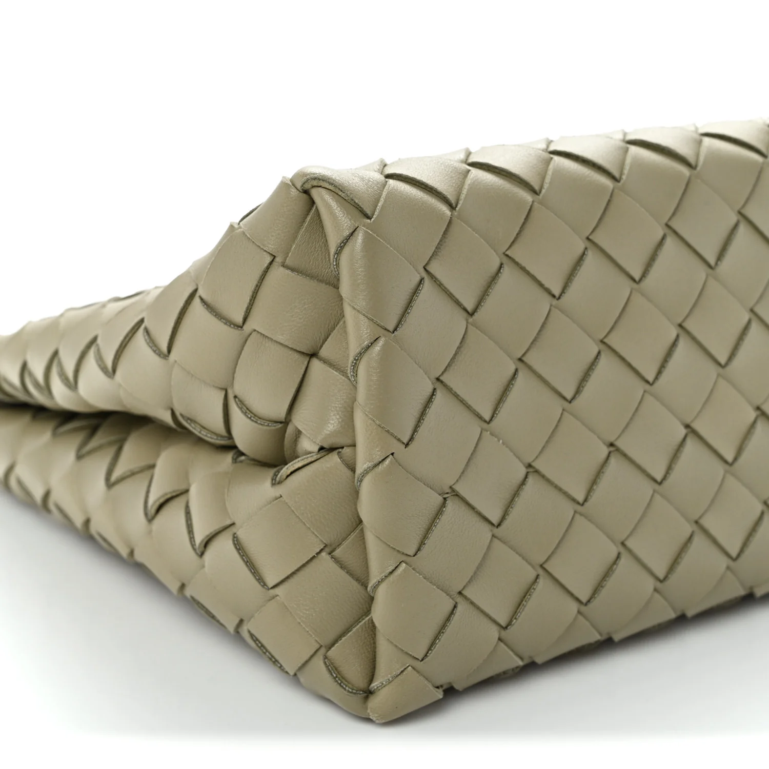 Nappa Intrecciato Small Andiamo With Chain Shoulder Bag Travertine