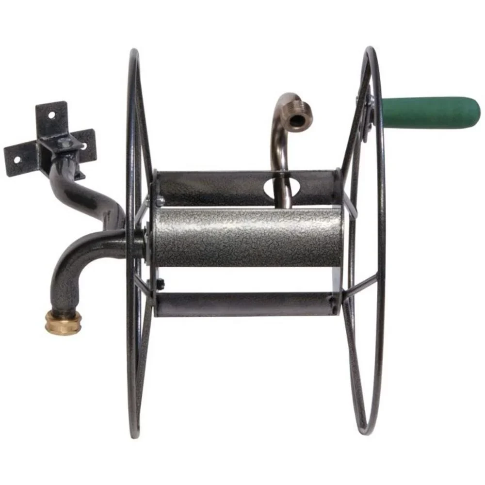 Yard Butler Swivel Hose Reel garden hose holder wall mount heavy duty with 90 degree pivot - ISRM-90