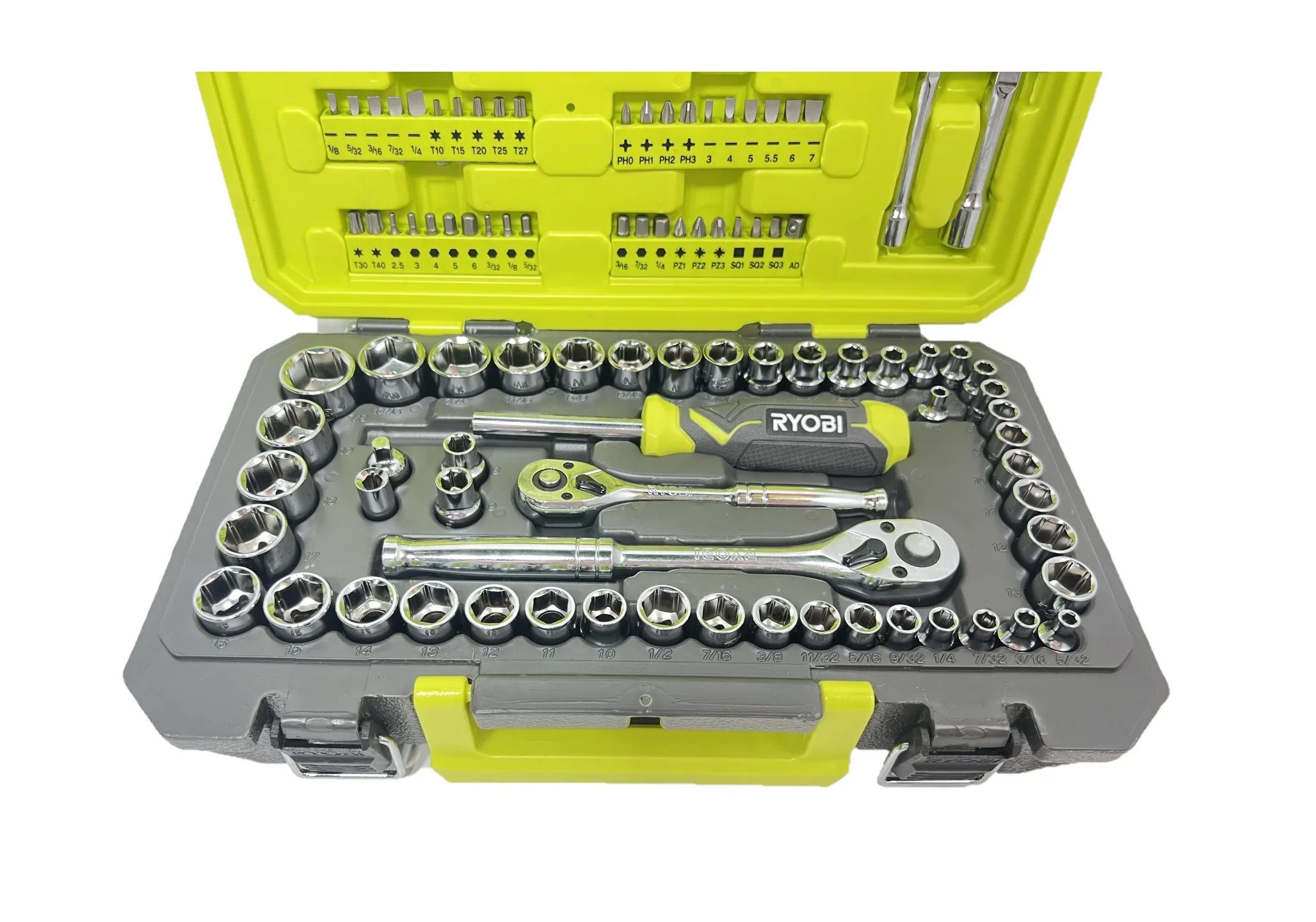 RYOBI 97 PC. 1/4 & 3/8 Drive Mechanics Set - RHMTS49701