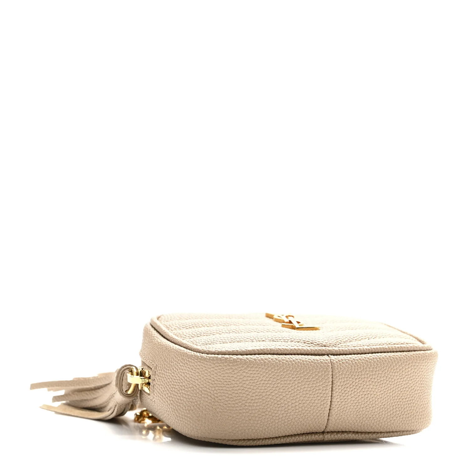 Grain De Poudre Matelasse Monogram Baby Lou Camera Bag Dark Beige