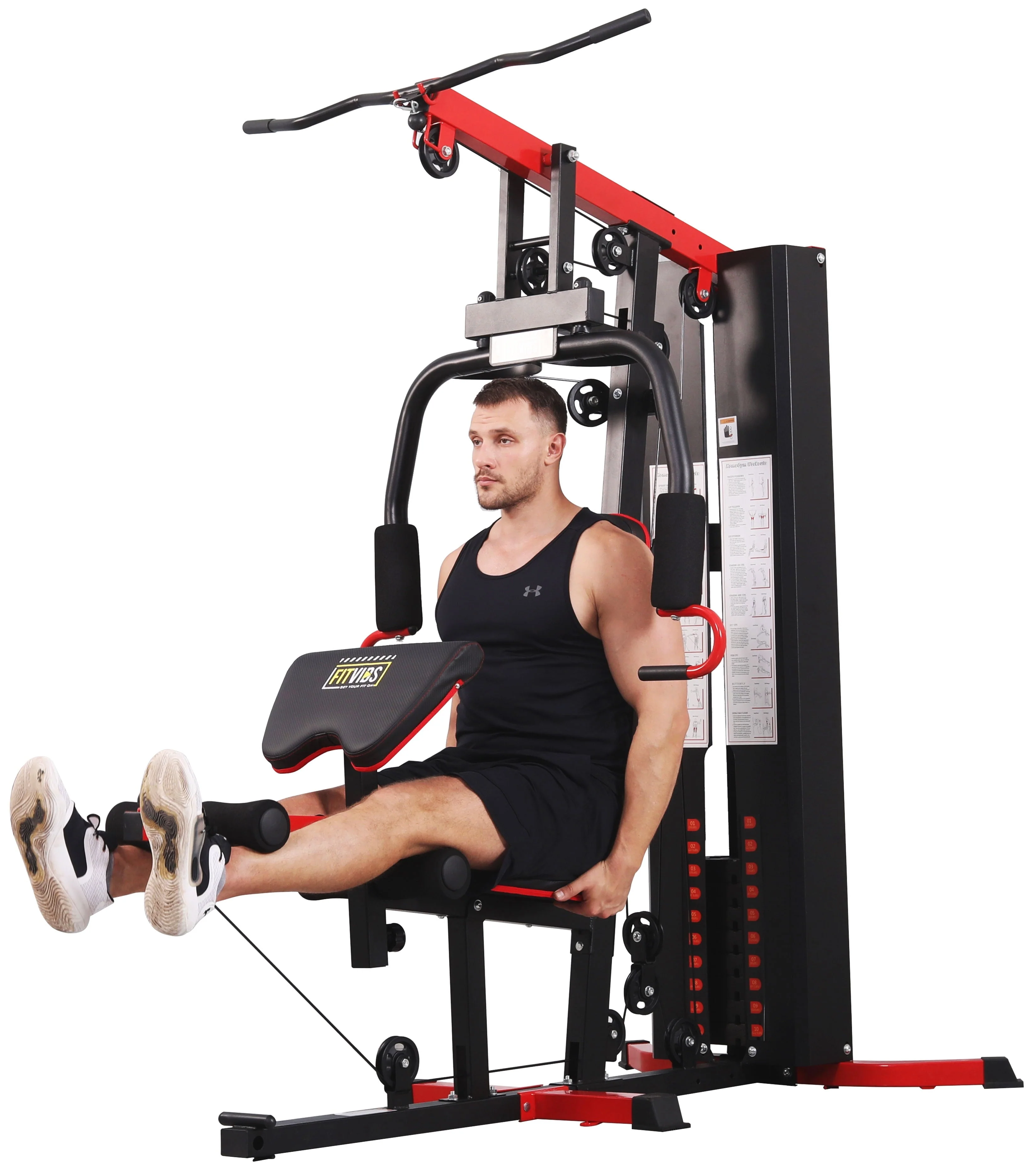 LX750 Home Gym System Workout Station with 330 Lbs of Resistance, 122 5 Lbs Weight Stack, One Station, Comes with Installation Instruction Video, Ships in 5 Boxes Image 4