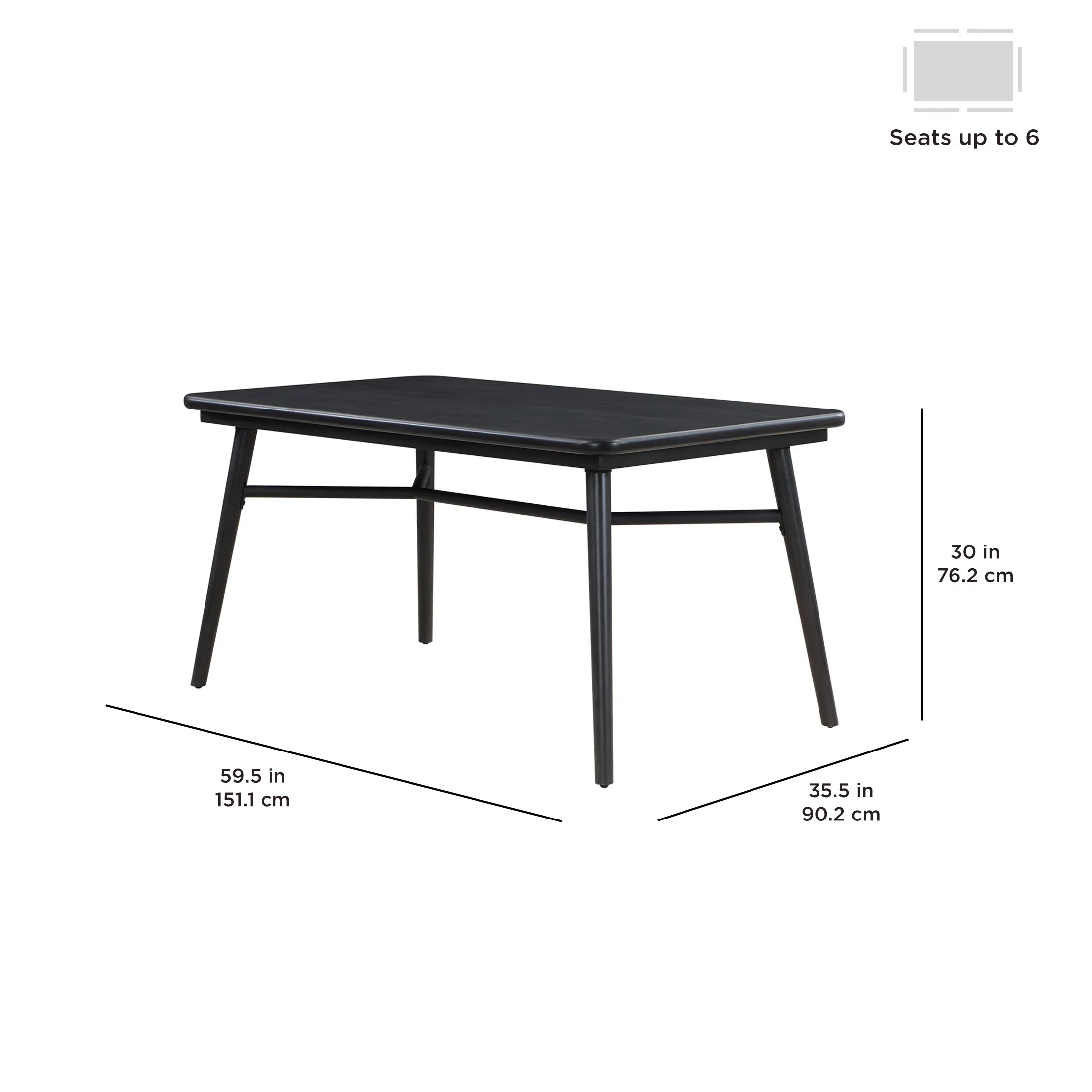 Better Homes & Gardens Springwood 59.5 Rectangle Dining Table, Natural Wood