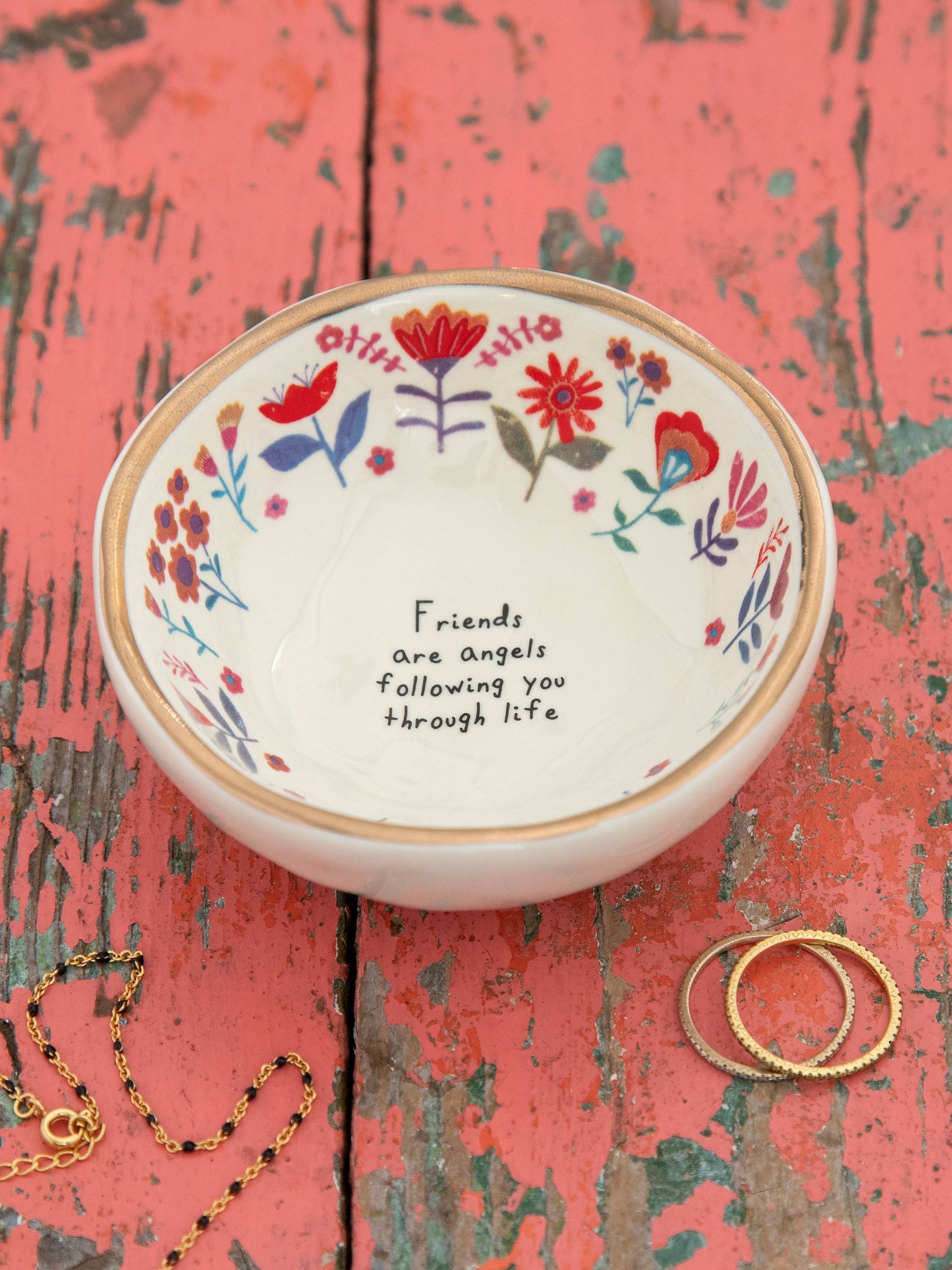 Natural Life Friends Are Angels Giving Trinket Bowl