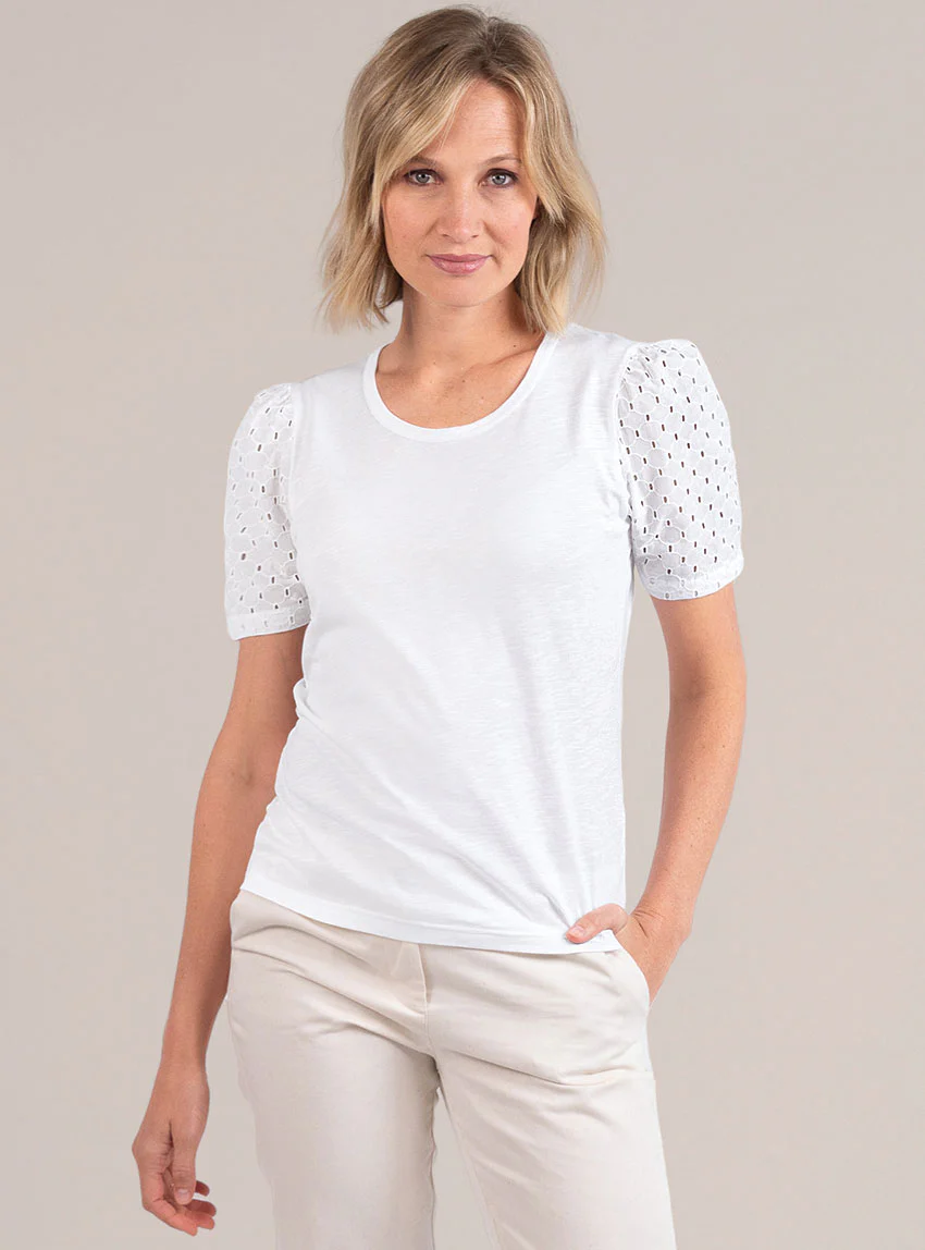 Tee-shirt femme en coton blanc