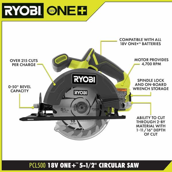 ONE+ 18V Cordless 4 Tool Combo Kit with 1 5 Ah Battery, 4 0 Ah Battery, and Charger Image 5