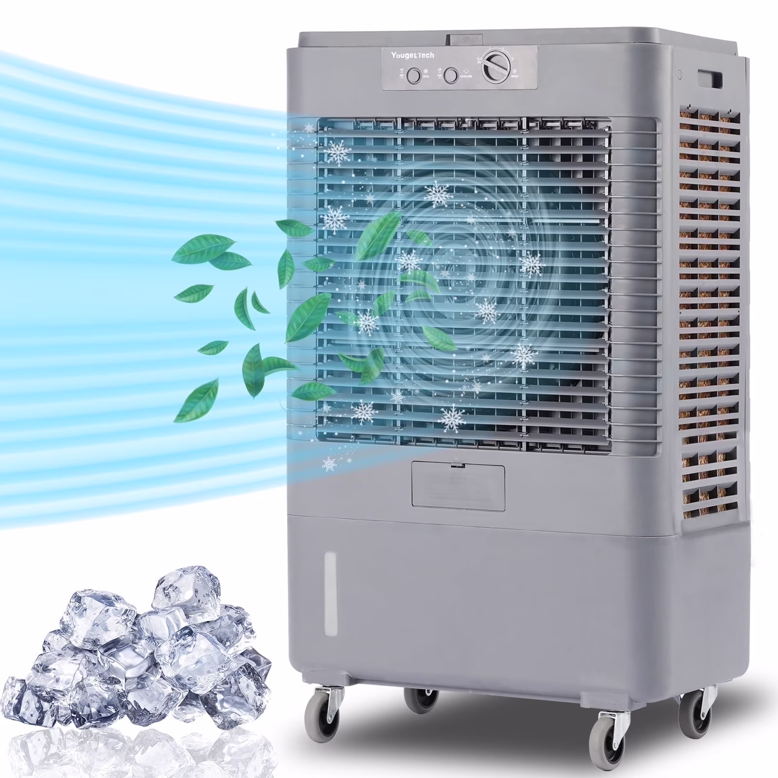 37'' Portable 3000CFM Evaporative Air Cooler(8 gal) - Image 7