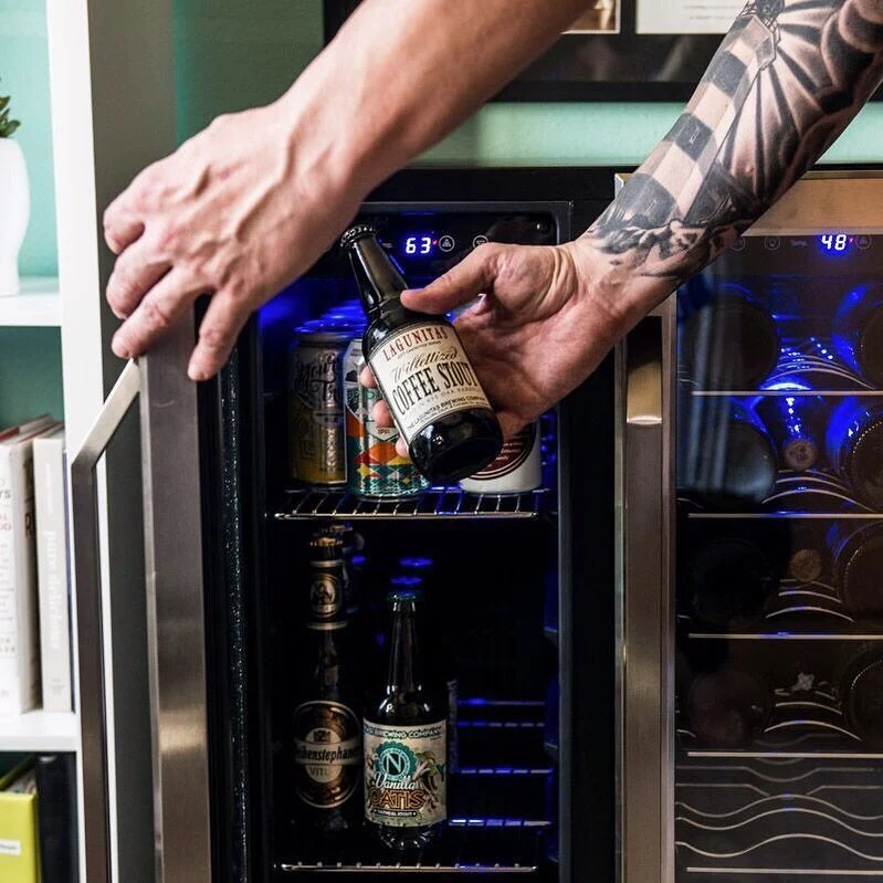 Newair 24” Dual Zone Wine and Beverage Fridge in Stainless Steel