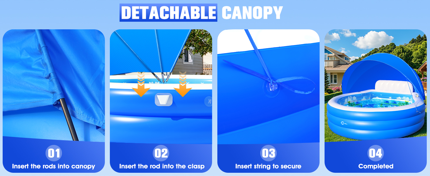 Inflatable Pool with Canopy