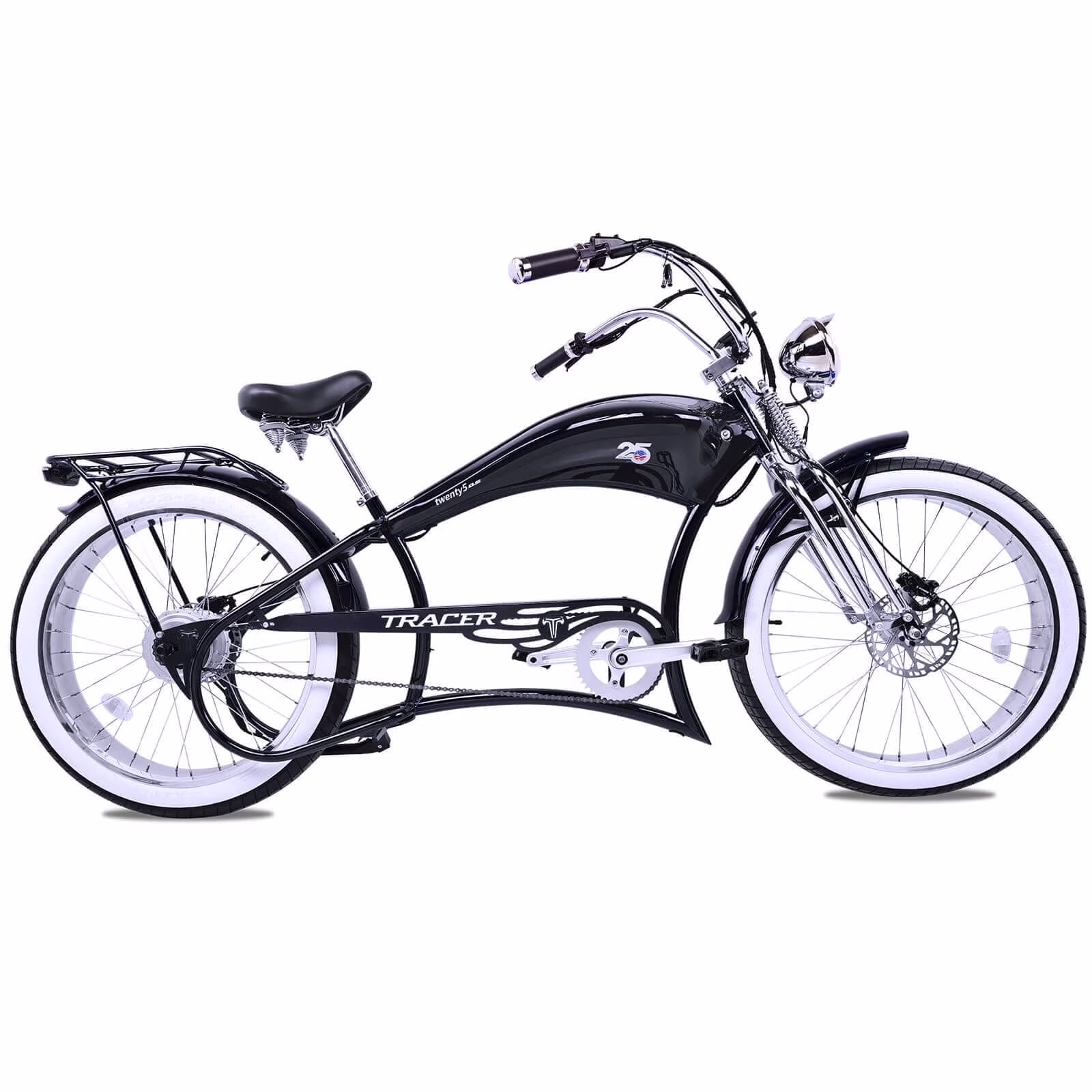 Twenty5 DS Chopper Stretch Cruiser E - Bike, 26