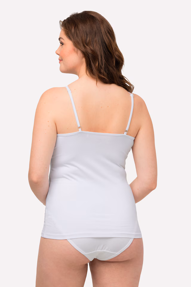 Eco Cotton Spaghetti Strap Slim Fit Stretch Cami