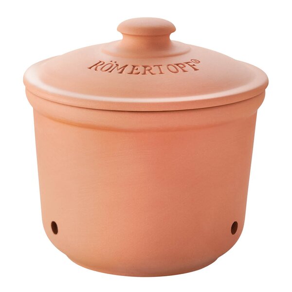 Hvitløkskrukke Ø12,5 terracotta