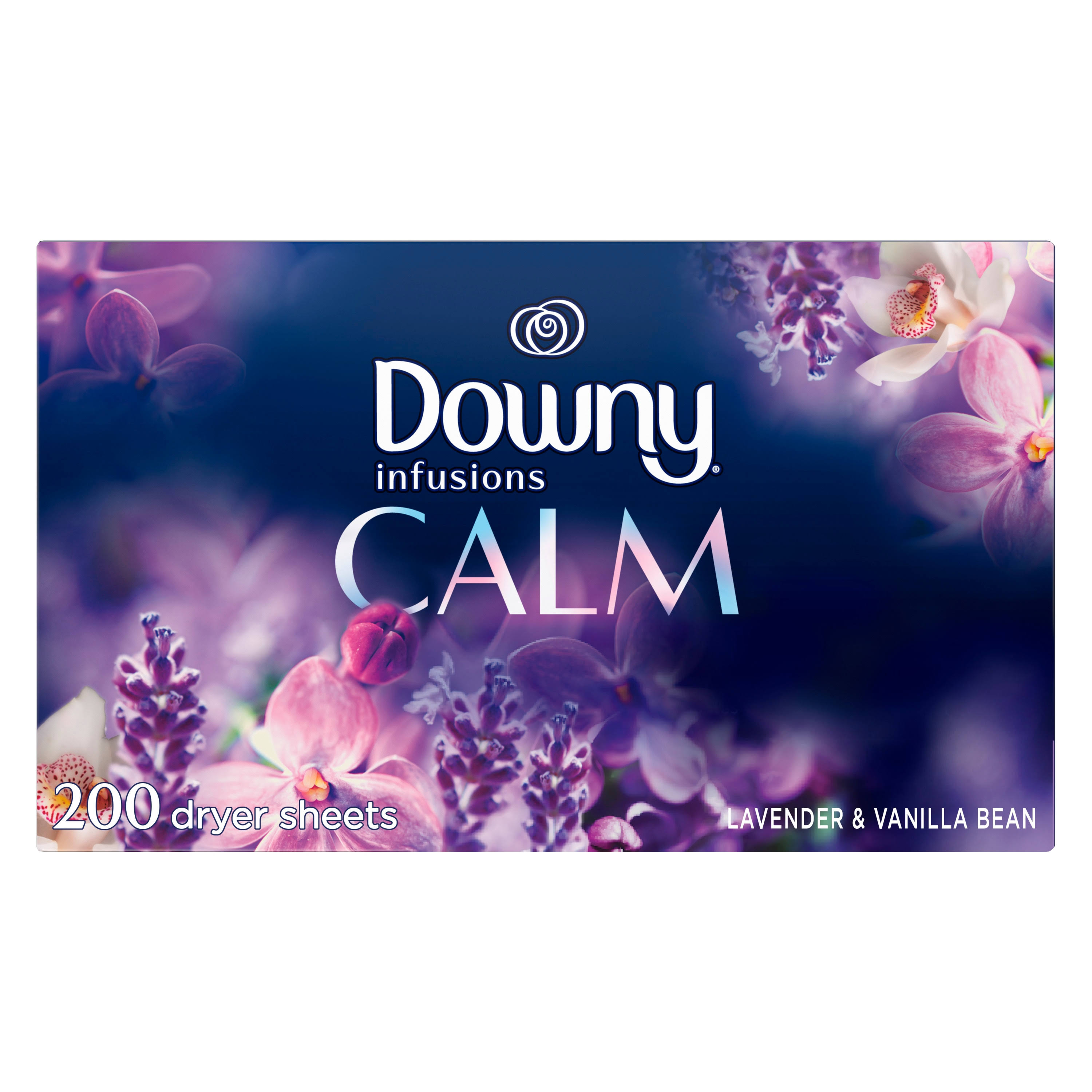 Downy Infusions Dryer Sheets, Calm, Lavender & Vanilla Bean - 200 sheets