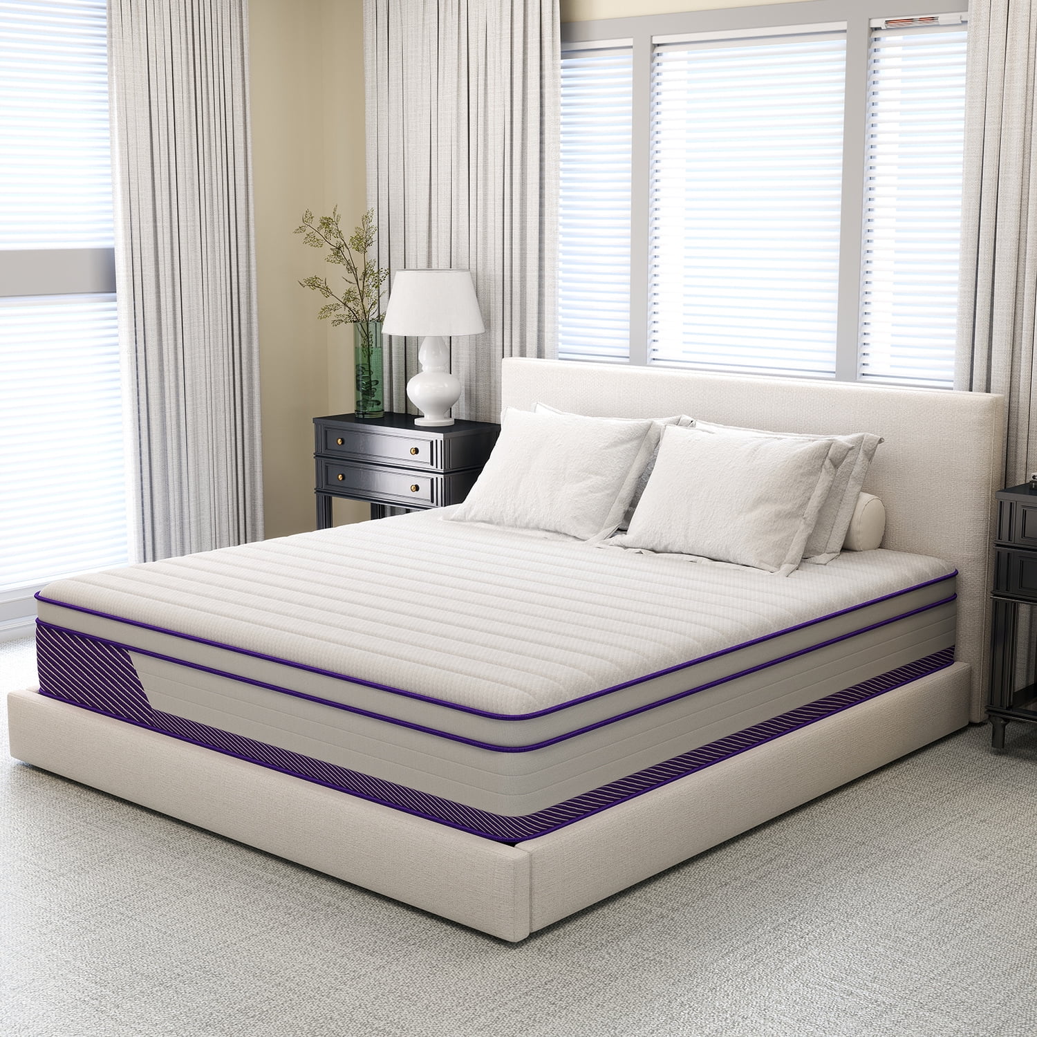 12 in Twin Mattress, Hybrid Mattresses Medium Firm in a Box
