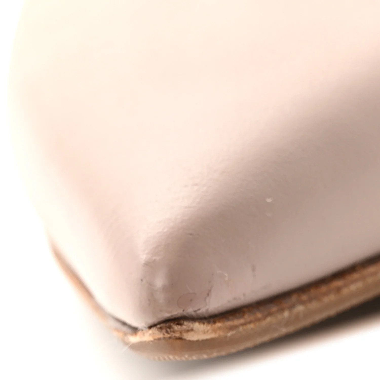 Calfskin Lacquered Monochrome Rockstud Ballerina Flats 38 Poudre