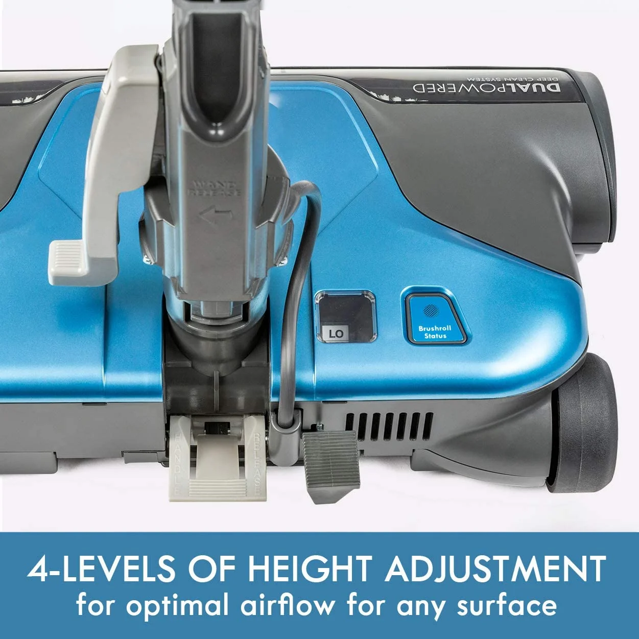 Pet Friendly Lightweight Bagged Canister Vacuum Cleaner with Extended Telescoping Wand, HEPA, 2 Motors, Retractable Cord, and 4 Cleaning Tools, Blue(Blue) - Image 4