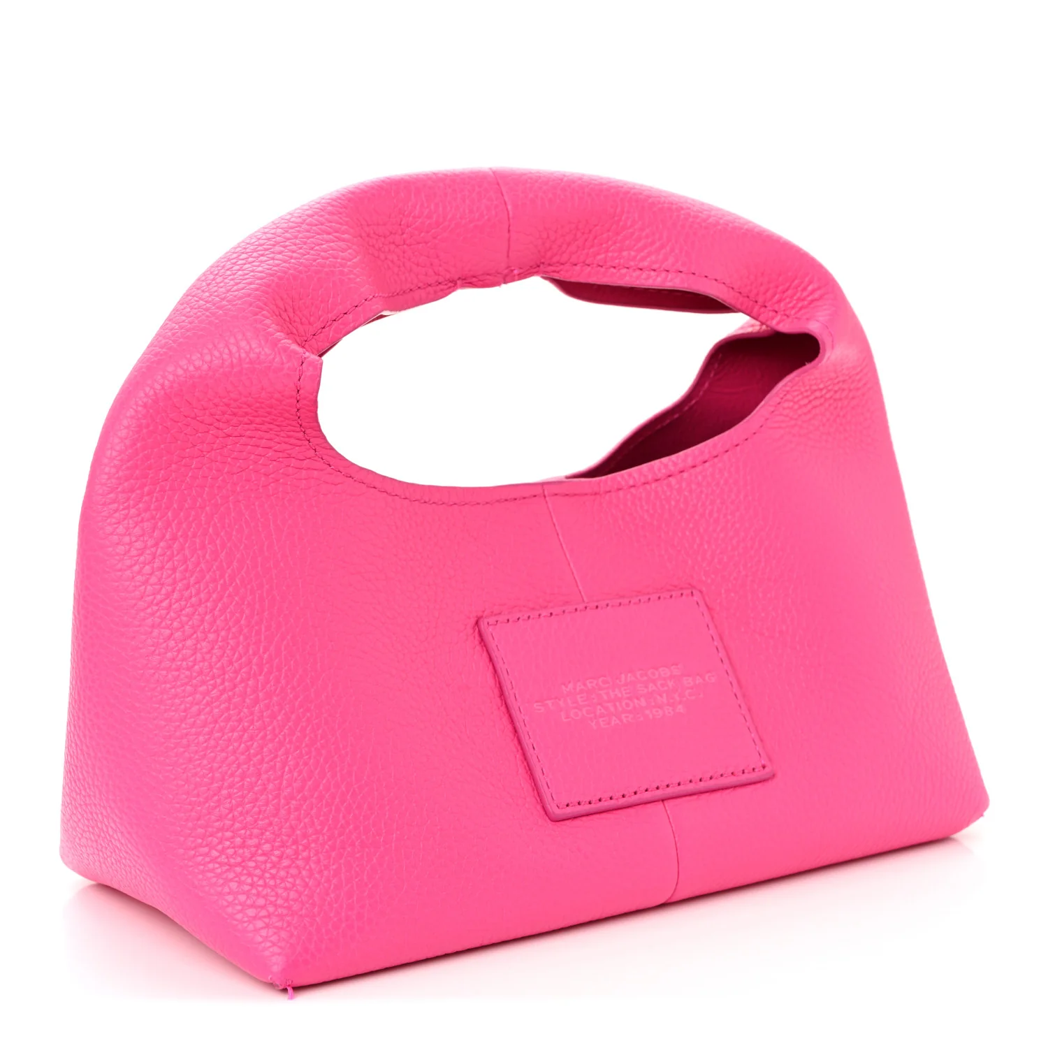 Grained Calfskin Mini The Sack Bag Hot Pink