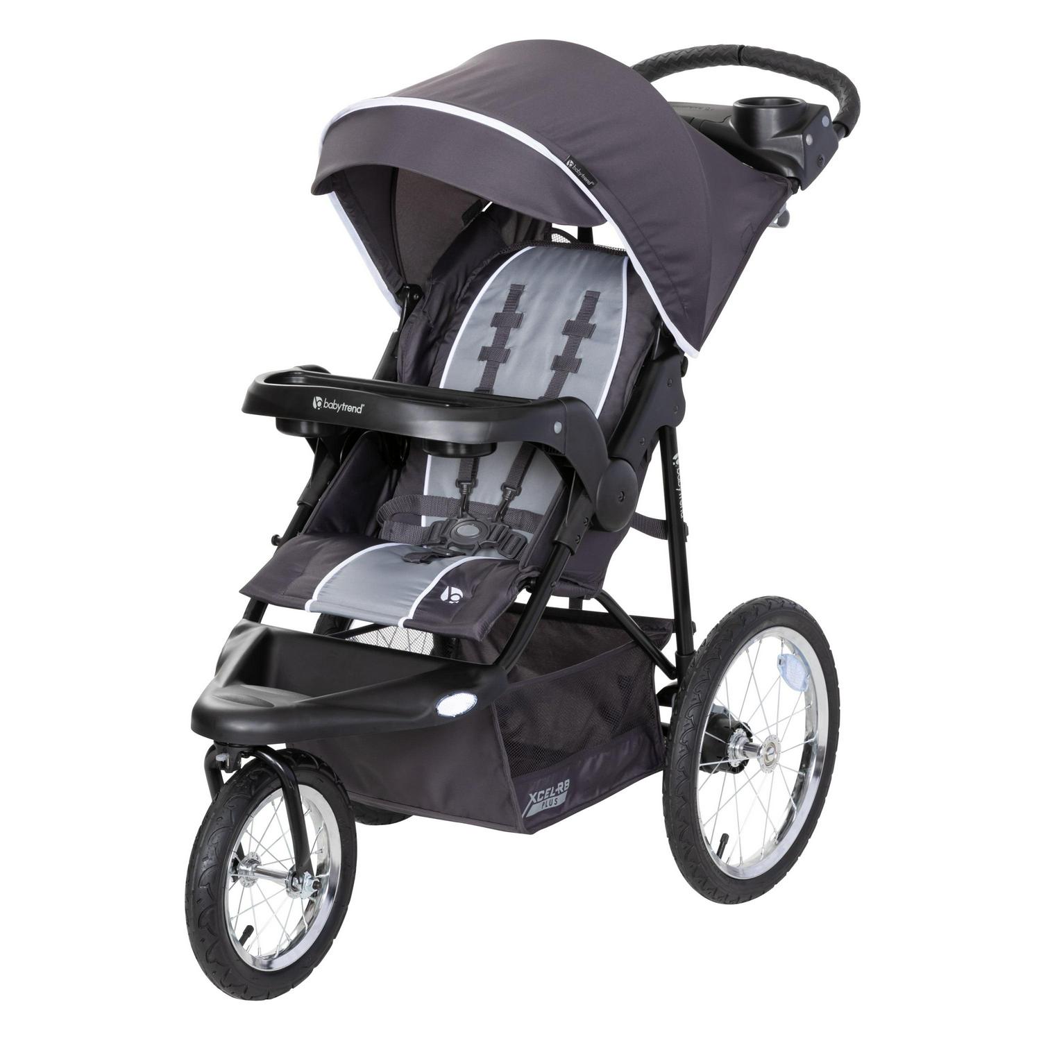 Xcel-R8 Plus Jogging Stroller with LED Lights. Liberty Grey