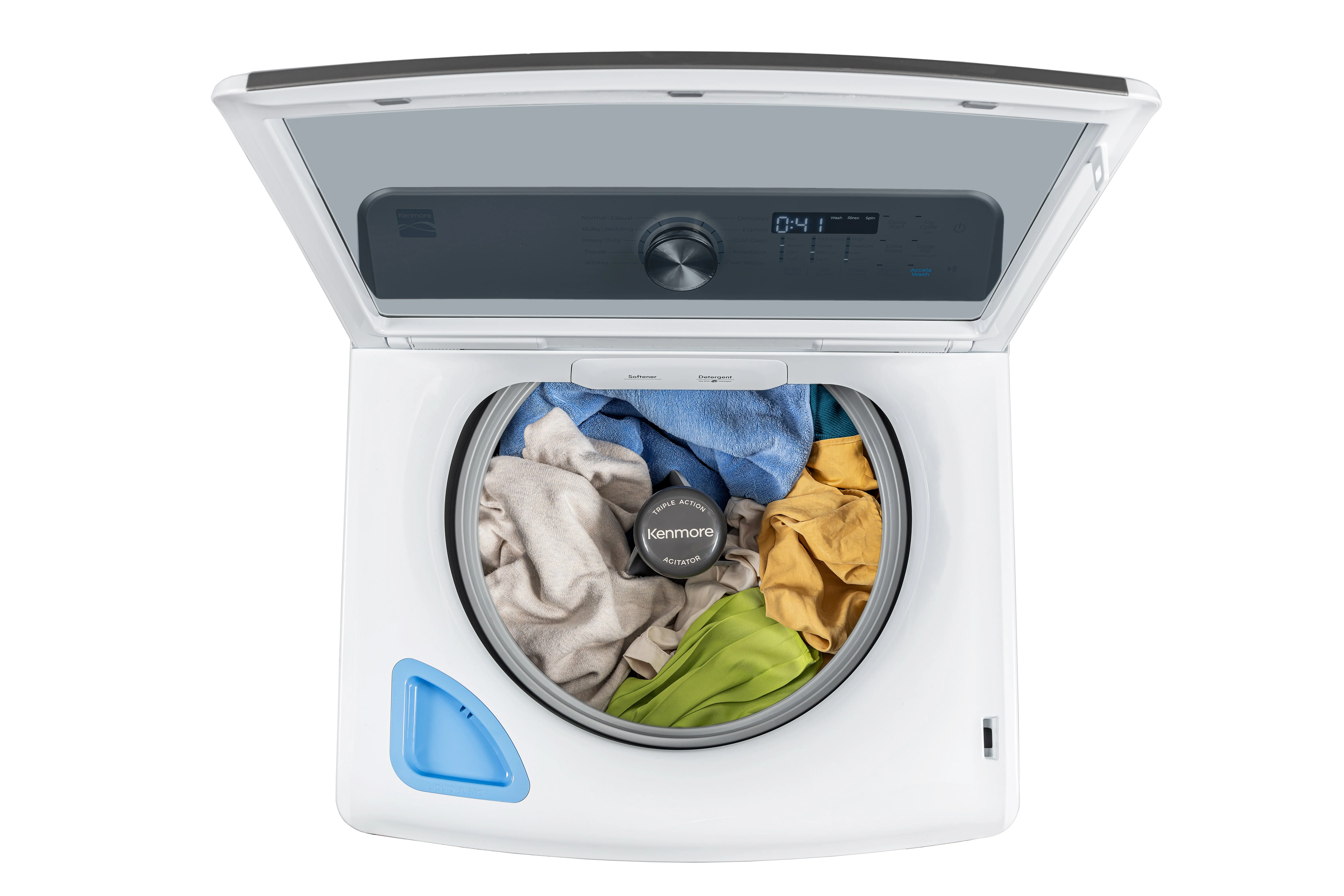 Top-Load Washing Machine with Triple Action Agitator, Accela-Wash, Express Cycle, LCD Screen, 4.4 cu. ft. Total Capacity, White - Image 5