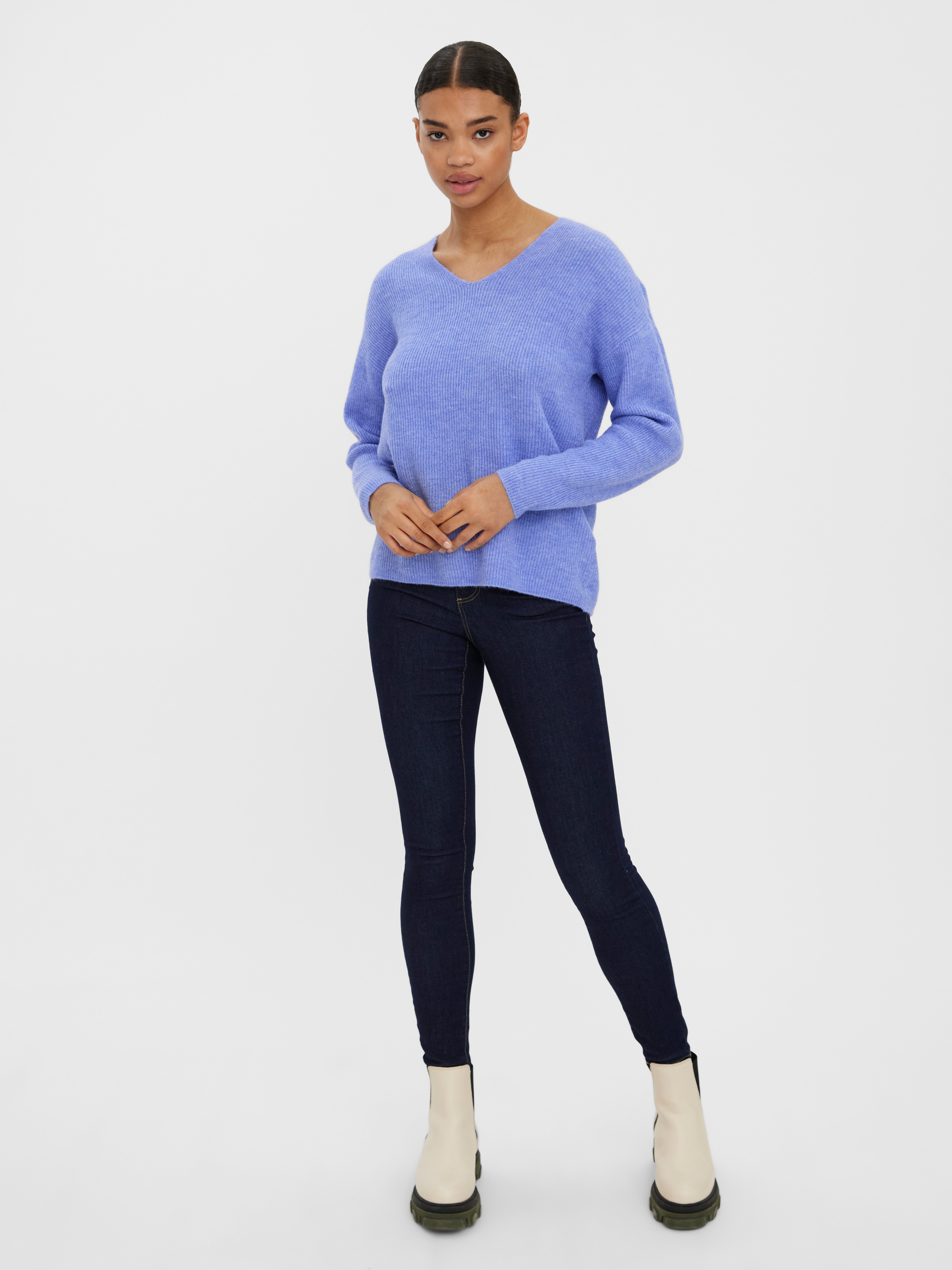 VERO MODA® VMCREWLEFILE Knitted pullover