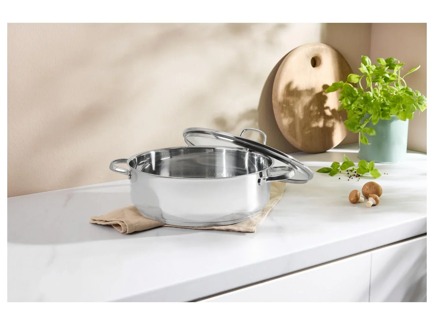 SILVERCREST Casserole en acier inoxydable,  28 cm