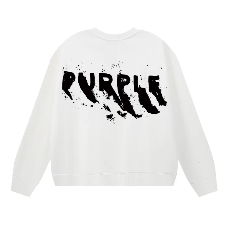 Purple  Men's Long-Sleeve T-shirt Sweatshirt 1137