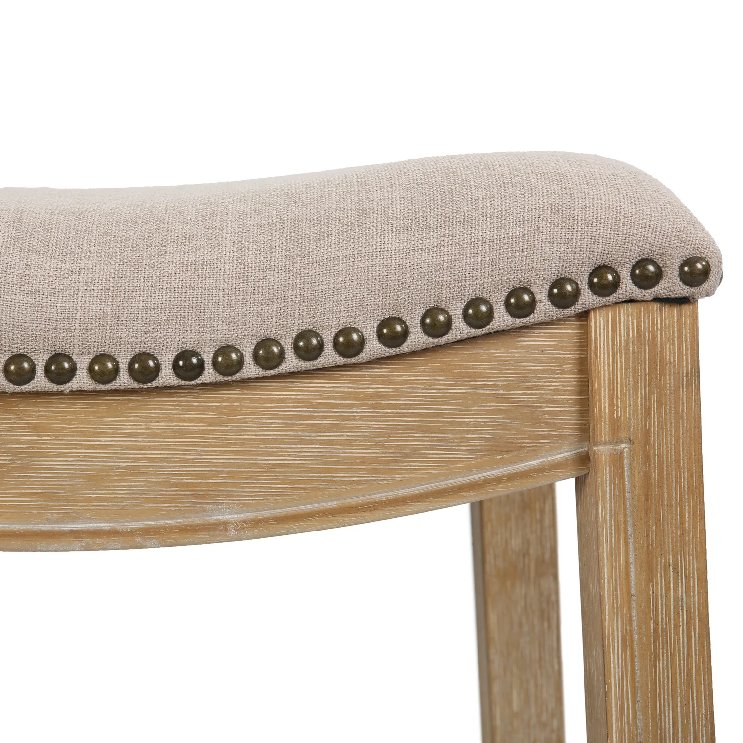 26" Saddle Wood Counter Height Stool Weathered Natural(Cream) - Image 9