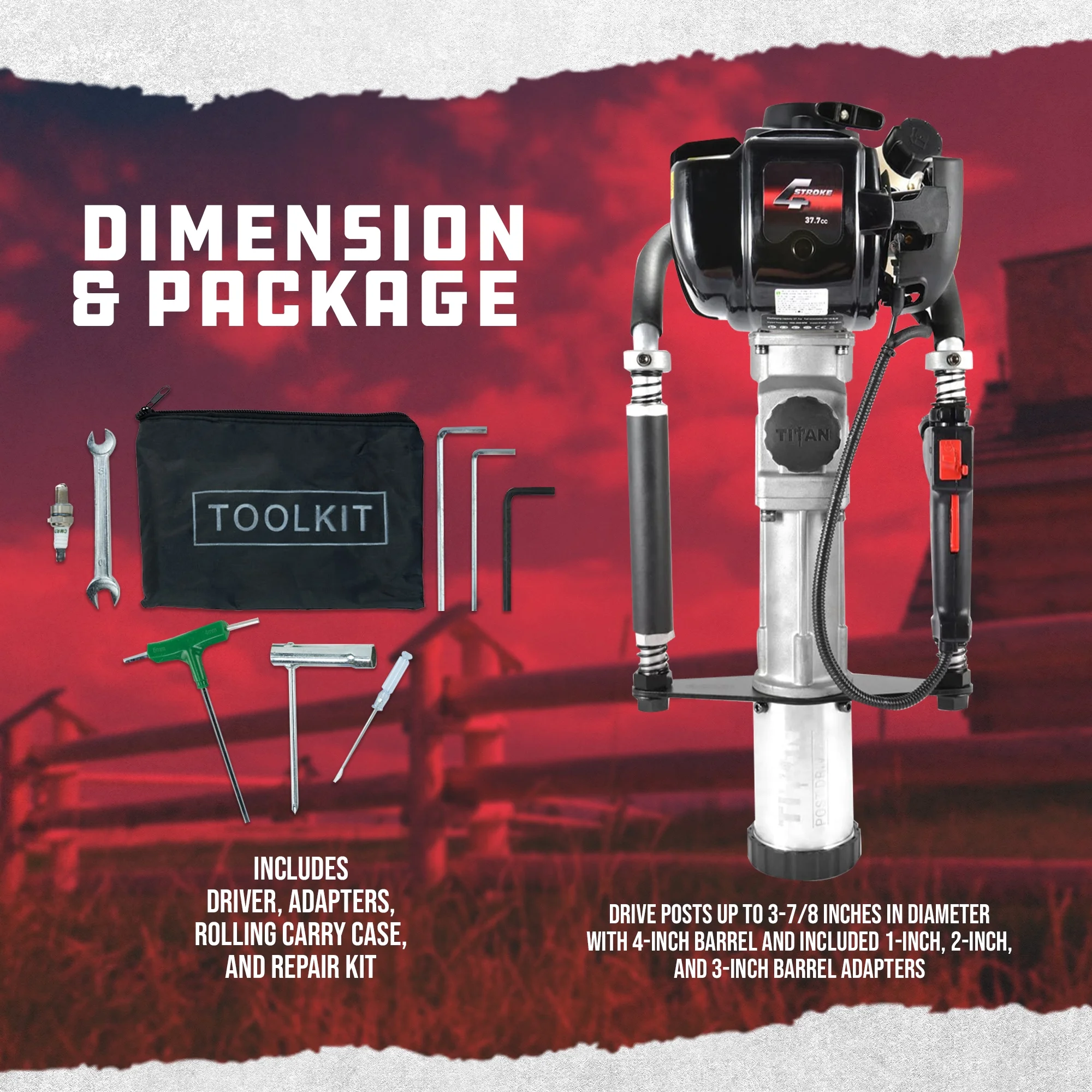 PGD2875 Portable Gas-Powered Light-Duty Driver, 30 lbs. - Image 10