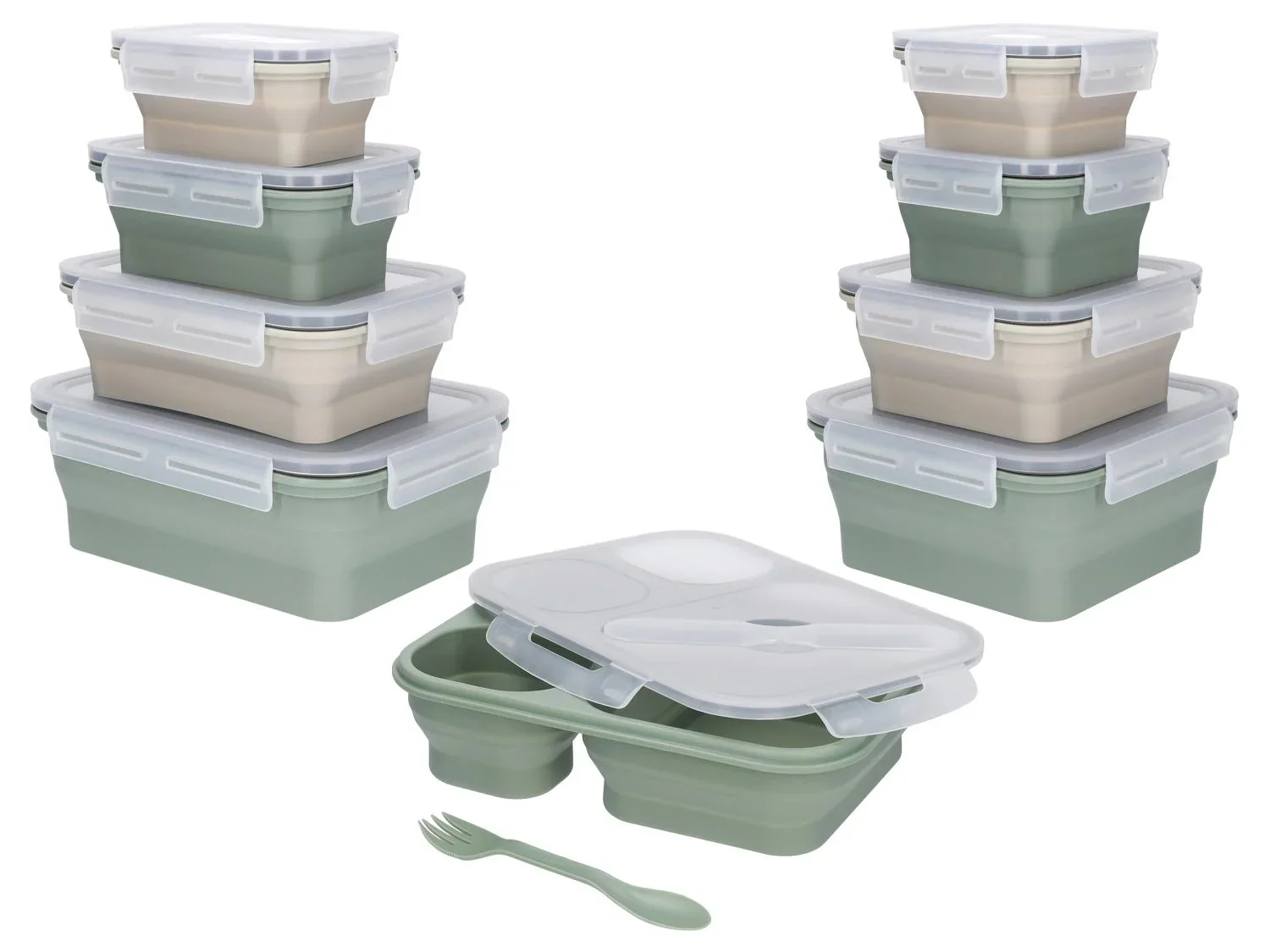 SILVERCREST Set de botes de conservation ou Bote repas pliable