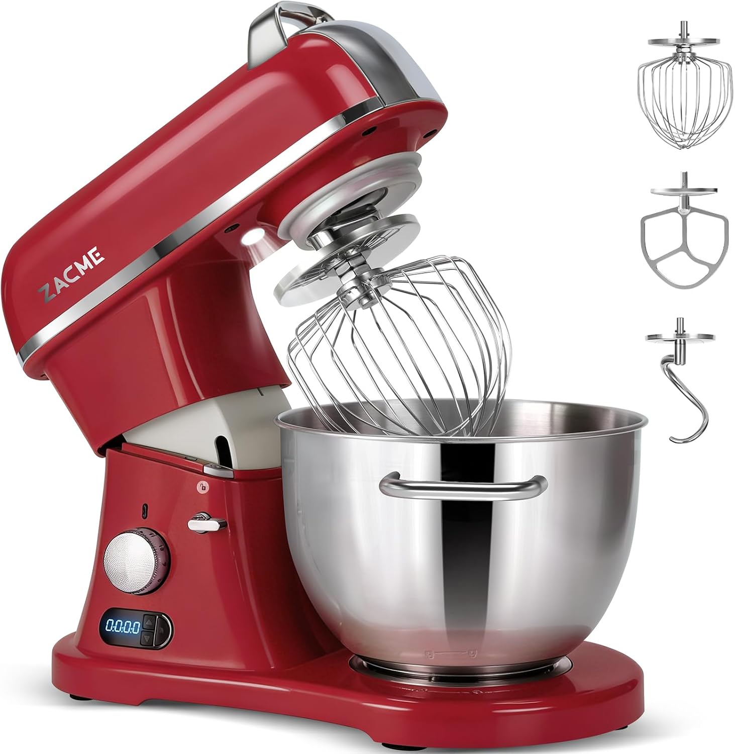 8.4QT Commercial Stand Mixer 800W with Aluminum Die Casting Meets the Standard of NSF/ANSI 8-2023, Electric Kitchen Stand Mixer with Stainless Steel 8L Bowl, Dough Hook, Whisk and Beater