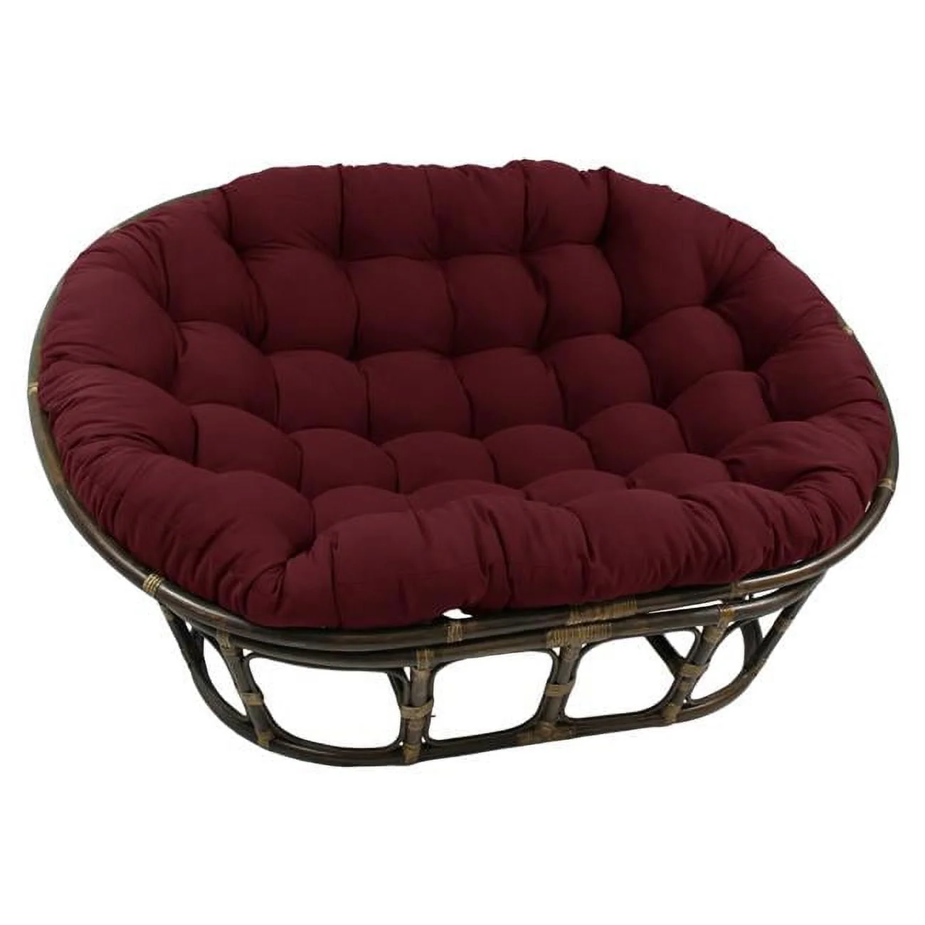 93304 TW RD 65 x 48 in Solid Twill Double Papasan Cushion, Red(Black) Image 4