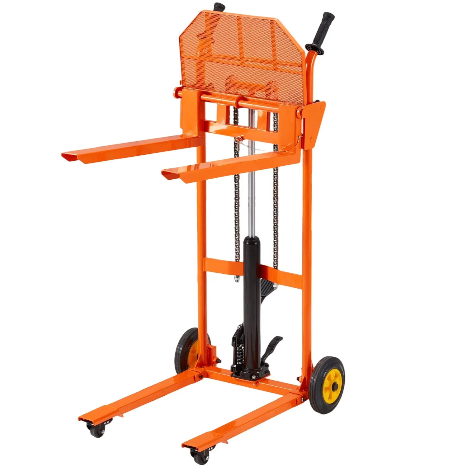 AECOJOY Hydraulic Material Lift Pallet Truck 500 Lbs,Lift Table Cart,32 Max Lift Height Pallet Truck Jack with Lockable Swivel Casters �C Ideal for Warehouse, Workshop and Garage Use