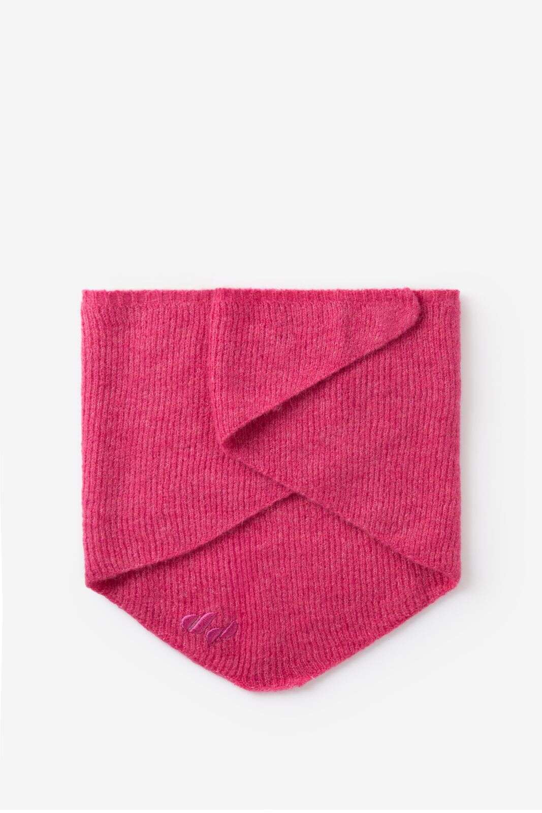 Roze gebreide bandana sjaal