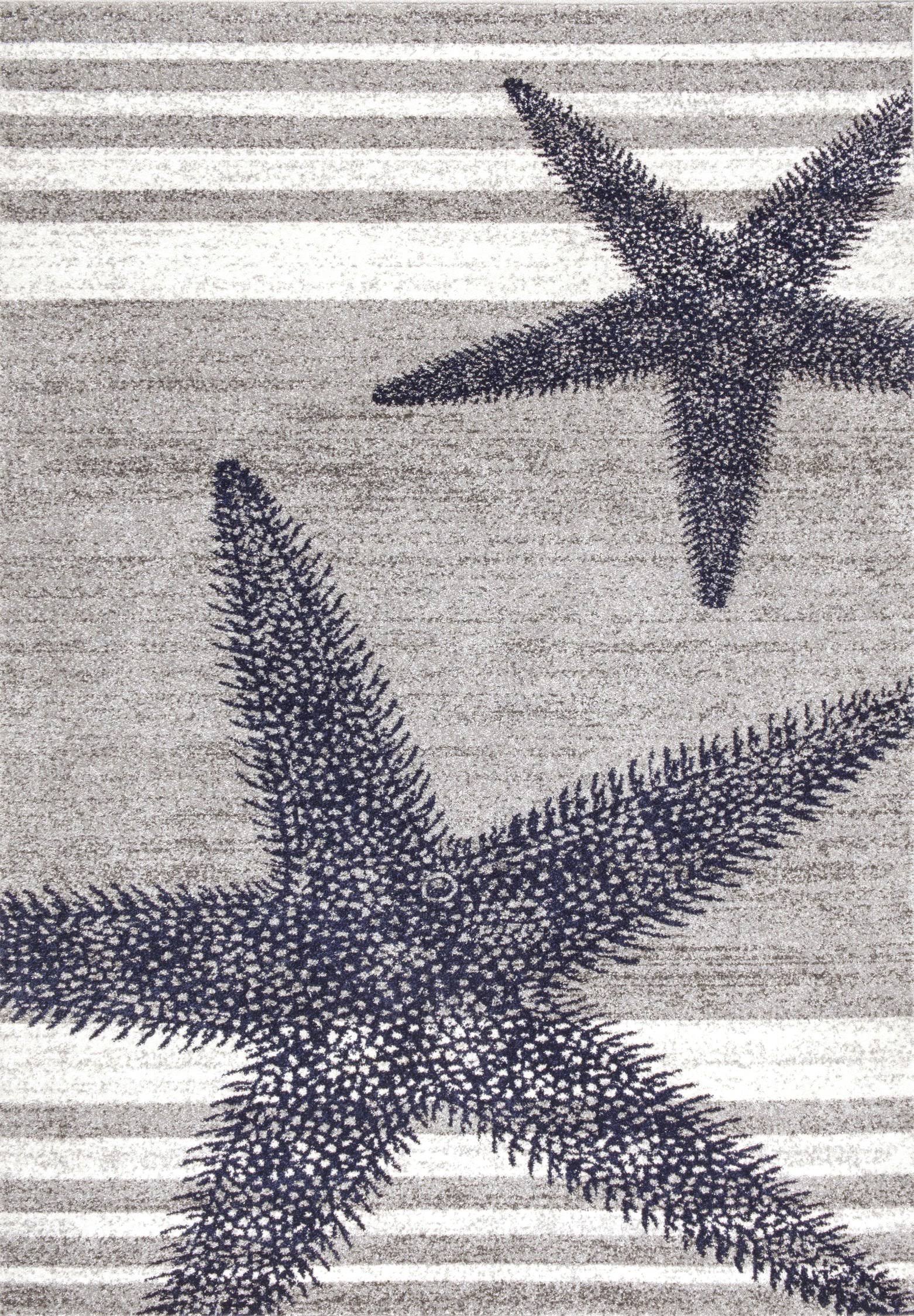 nuLOOM Thomas Paul Starfish Area Rug 4 Feet x 6 Feet Grey