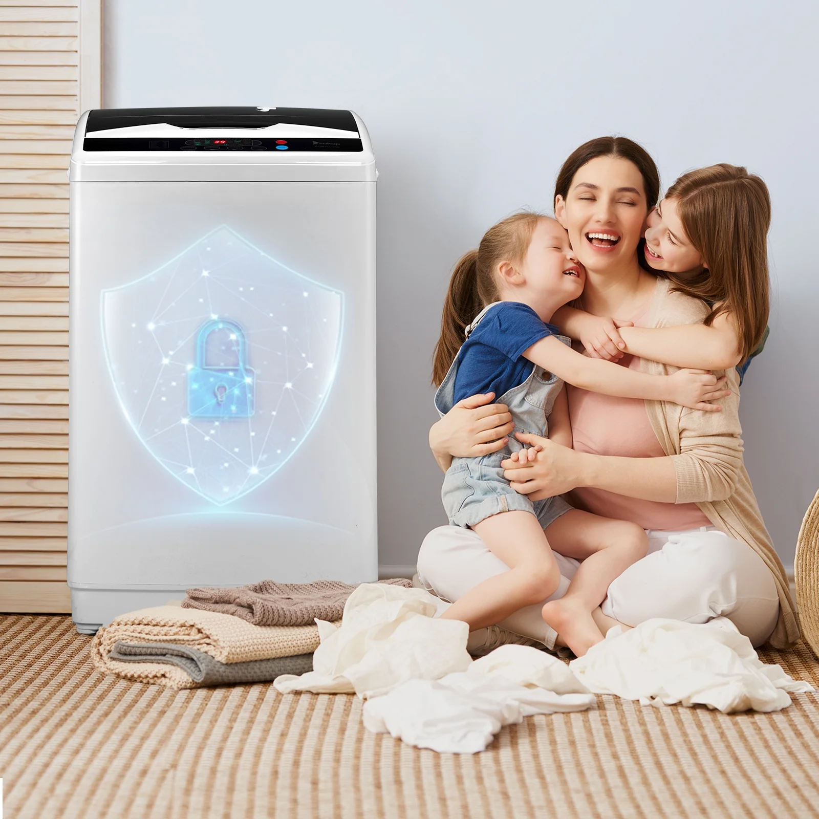 Full Automatic Washing Machine, 25 lbs Top Load Portable Washer with Drain Pump - Image 4