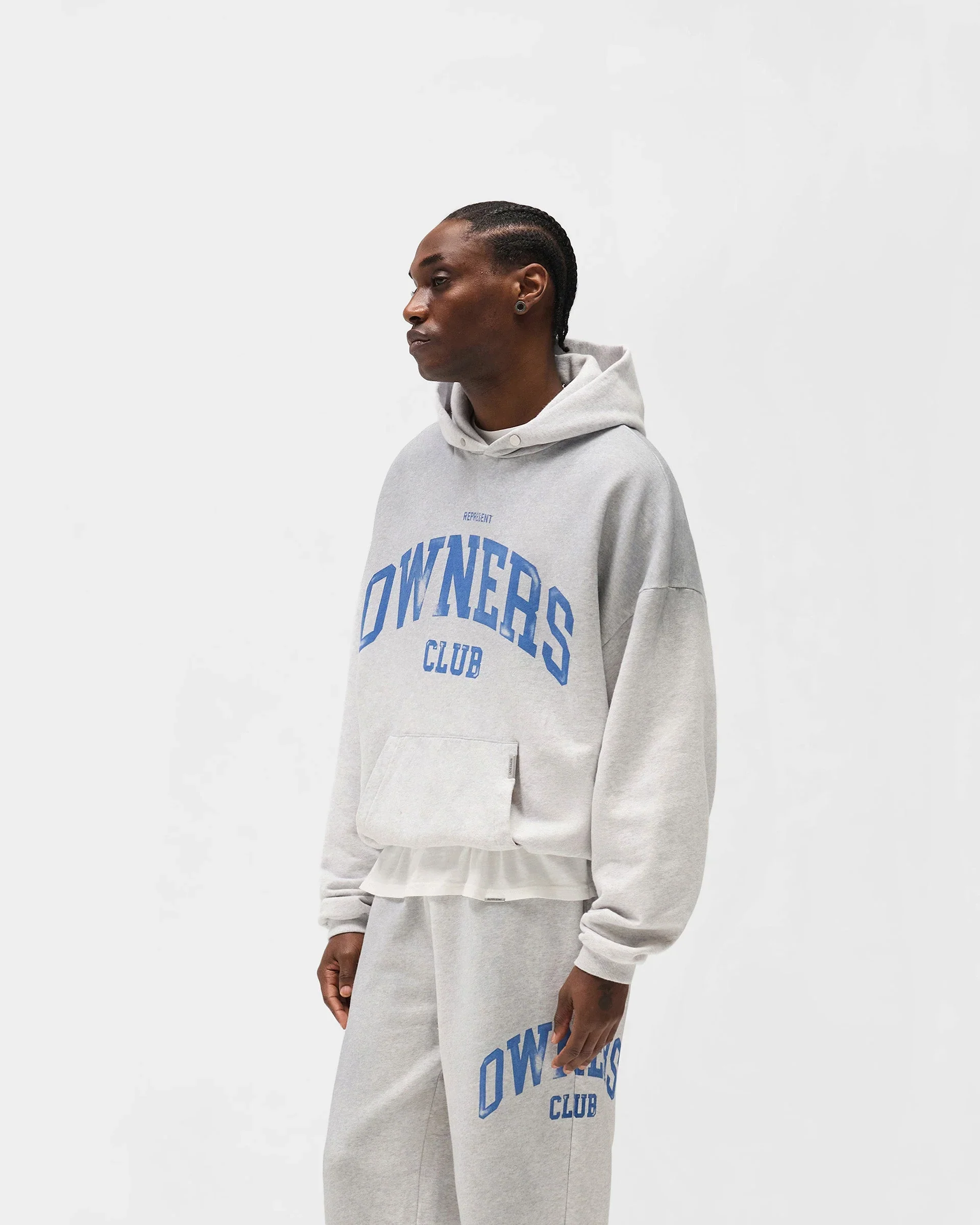 Represent Owners Club Hoodie - Sprayed Ice Grey Marl