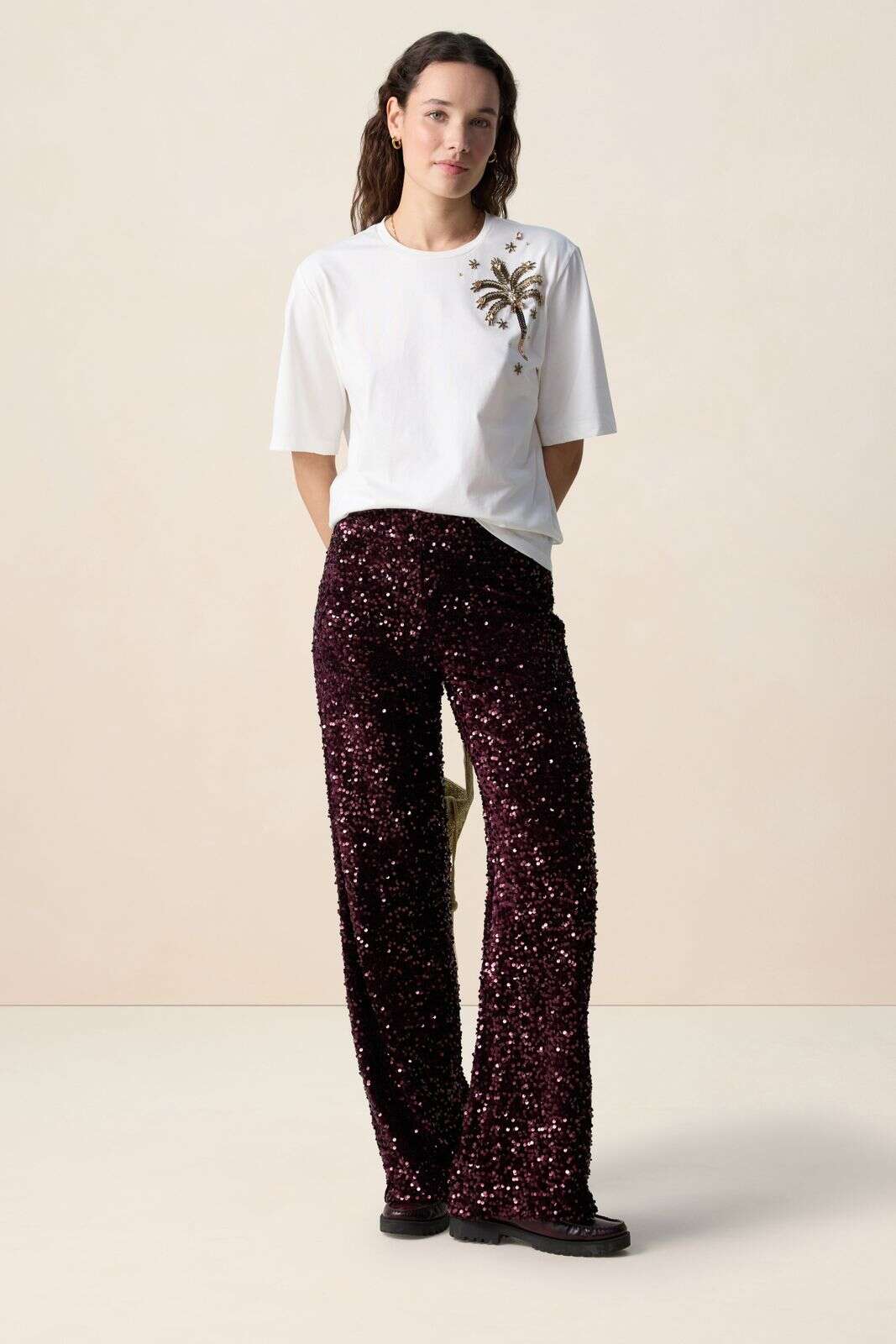 Wit t-shirt met palmboom