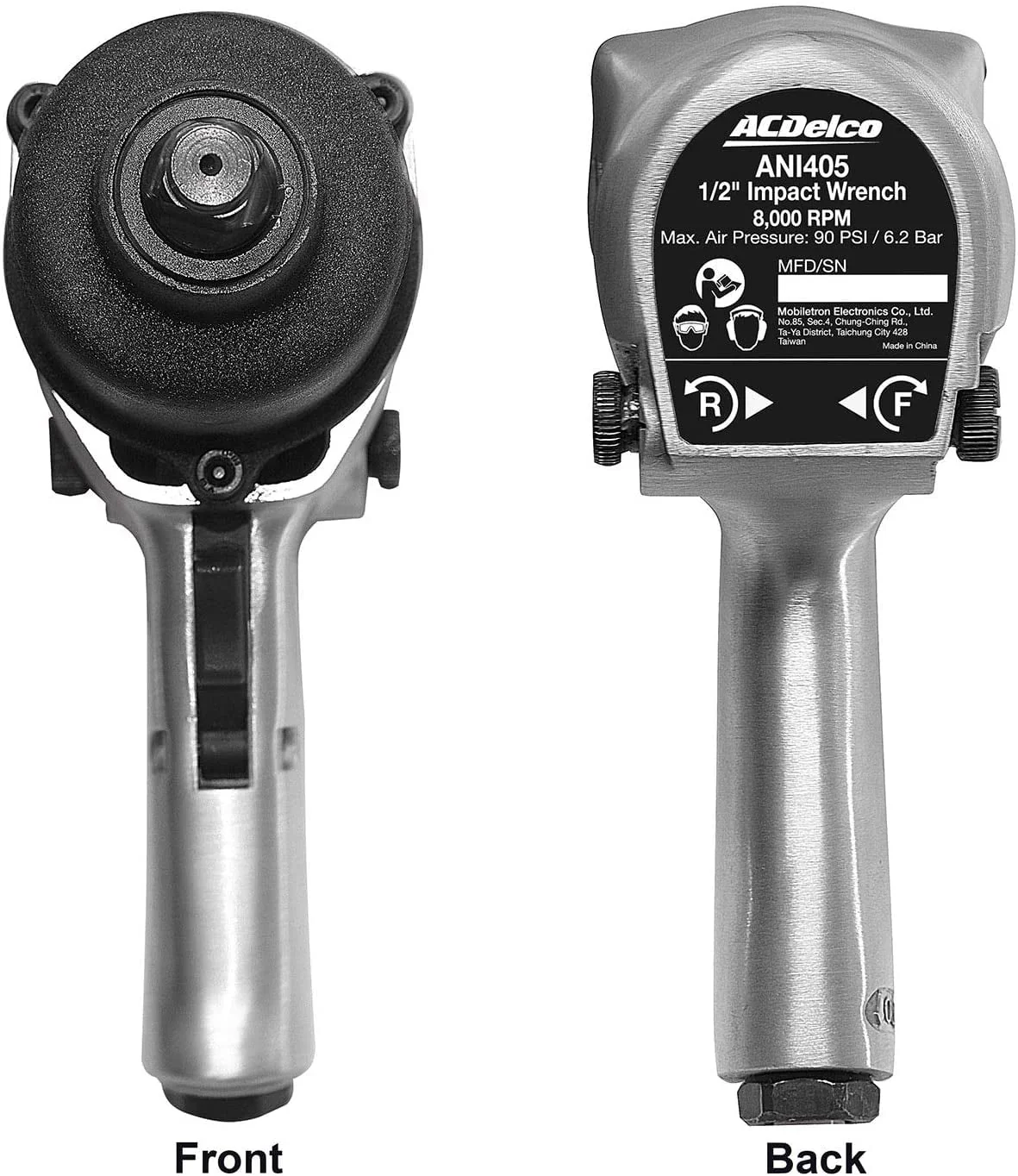 ACDelco ANI405A-NK1, 3/8 Pneumatic Impact Wrench, 8000 RPM 5-Speed