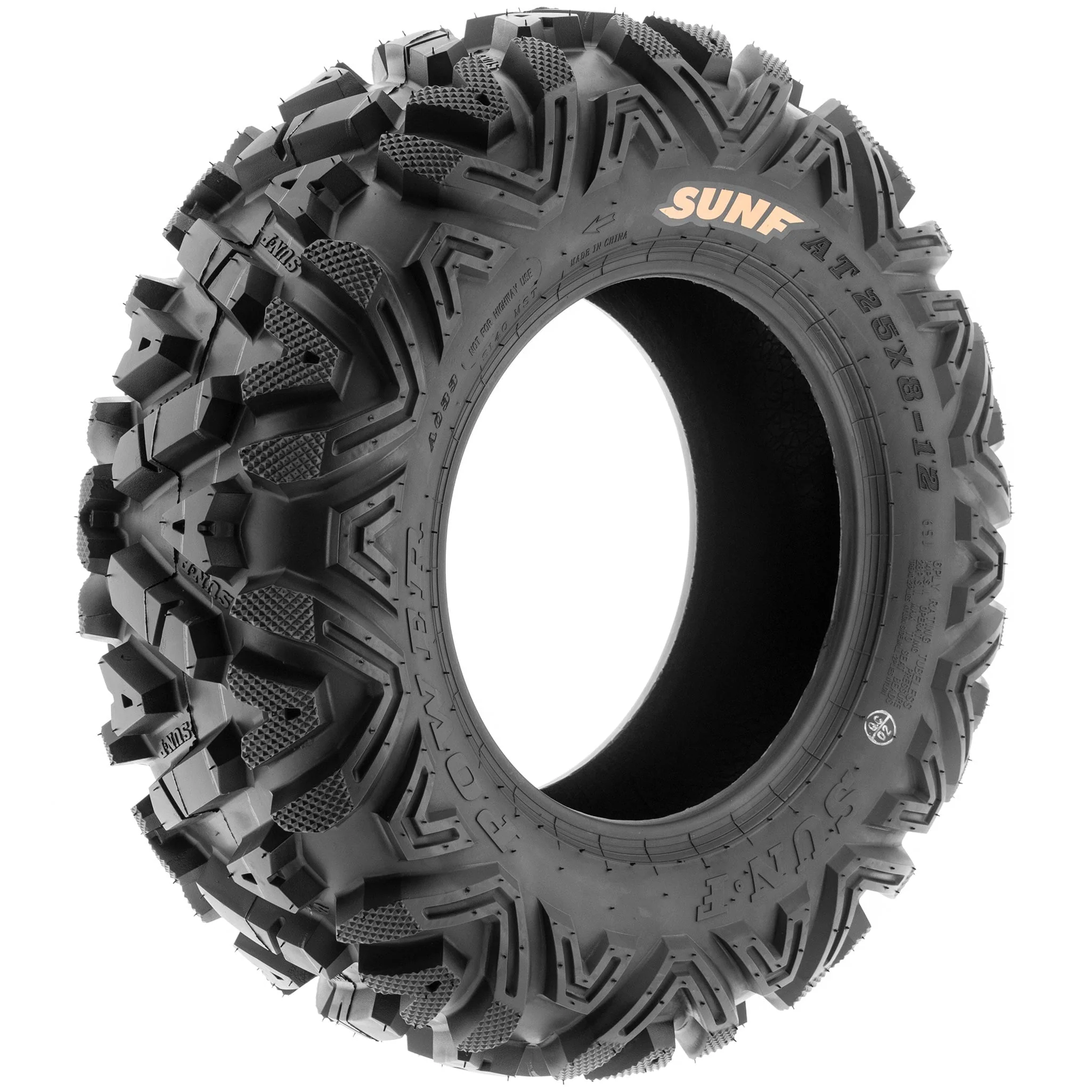 Sunf All-Terrain ATV UTV Tires 25x8 - 12 & 25x11 - 12 6 PR A033 (Complete Full Set of 4)