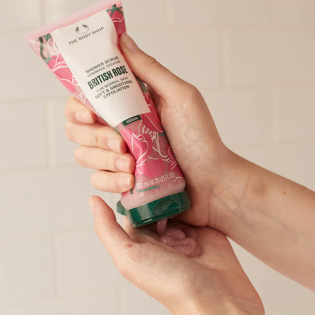 British Rose Shower Scrub