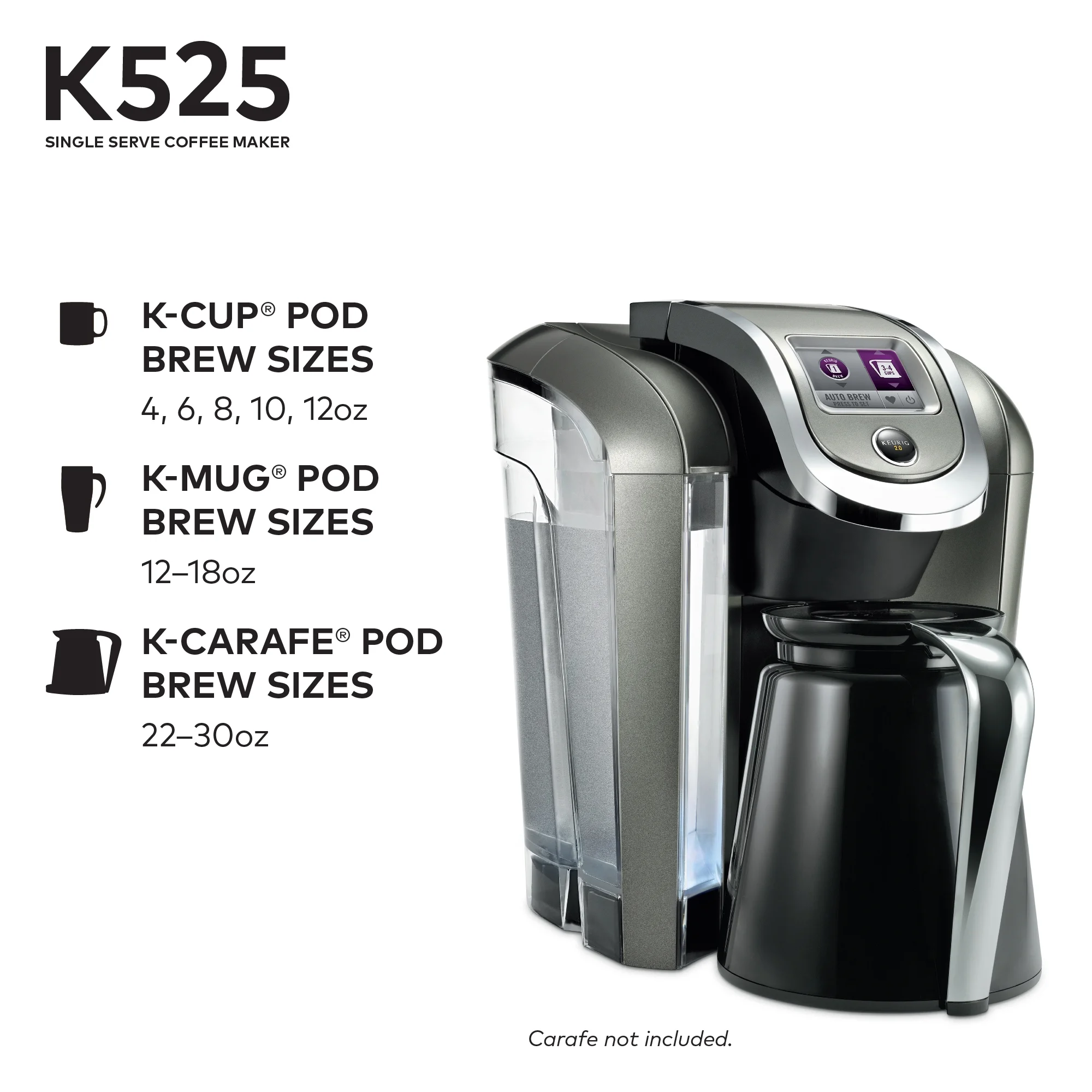 K525 Single Serve Coffee Brewer, Slate(Slate) - Image 7