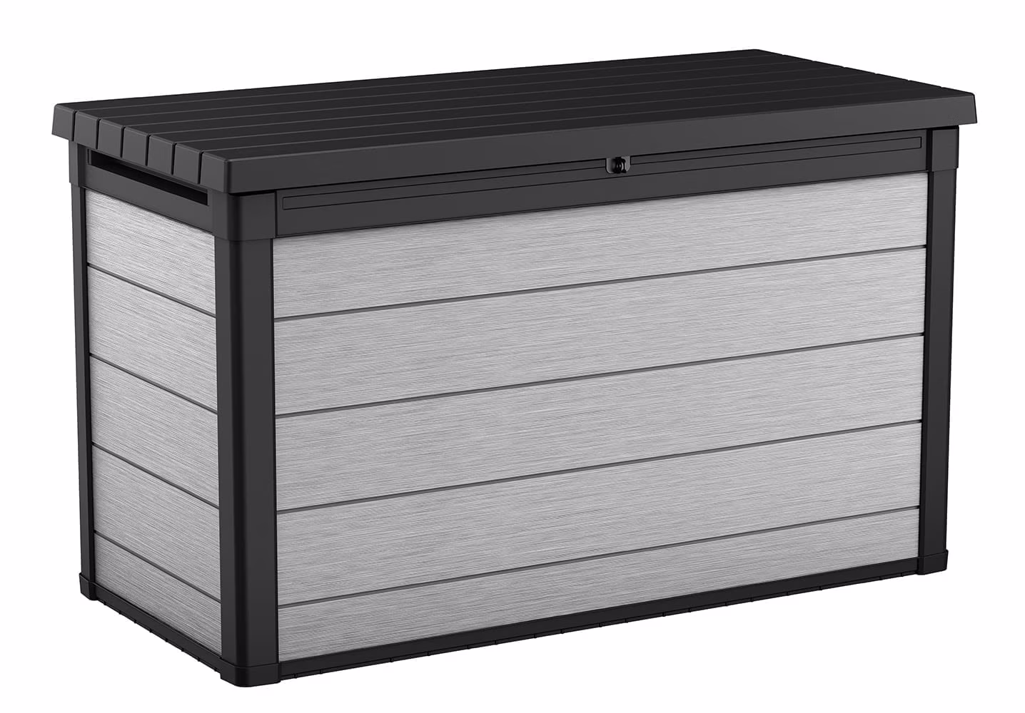 Denali Grey 200 Gallon Durable Resin Outdoor Storage Deck Box Ideal Store Garden Tools and Pool Toys, Grey(Grey)