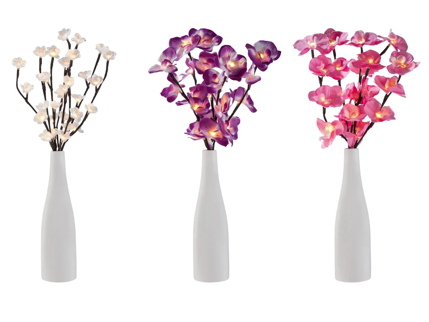 LIVARNO Vase dcoratif avec branches lumineuses LED