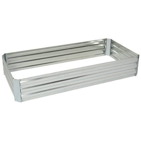 Ironton Galvanized Steel Raised Garden Planter- 6ft. x 3ft., Container Length 72 in, Container Width 36 in, Material Galvanized Steel, Model#Np-pb101