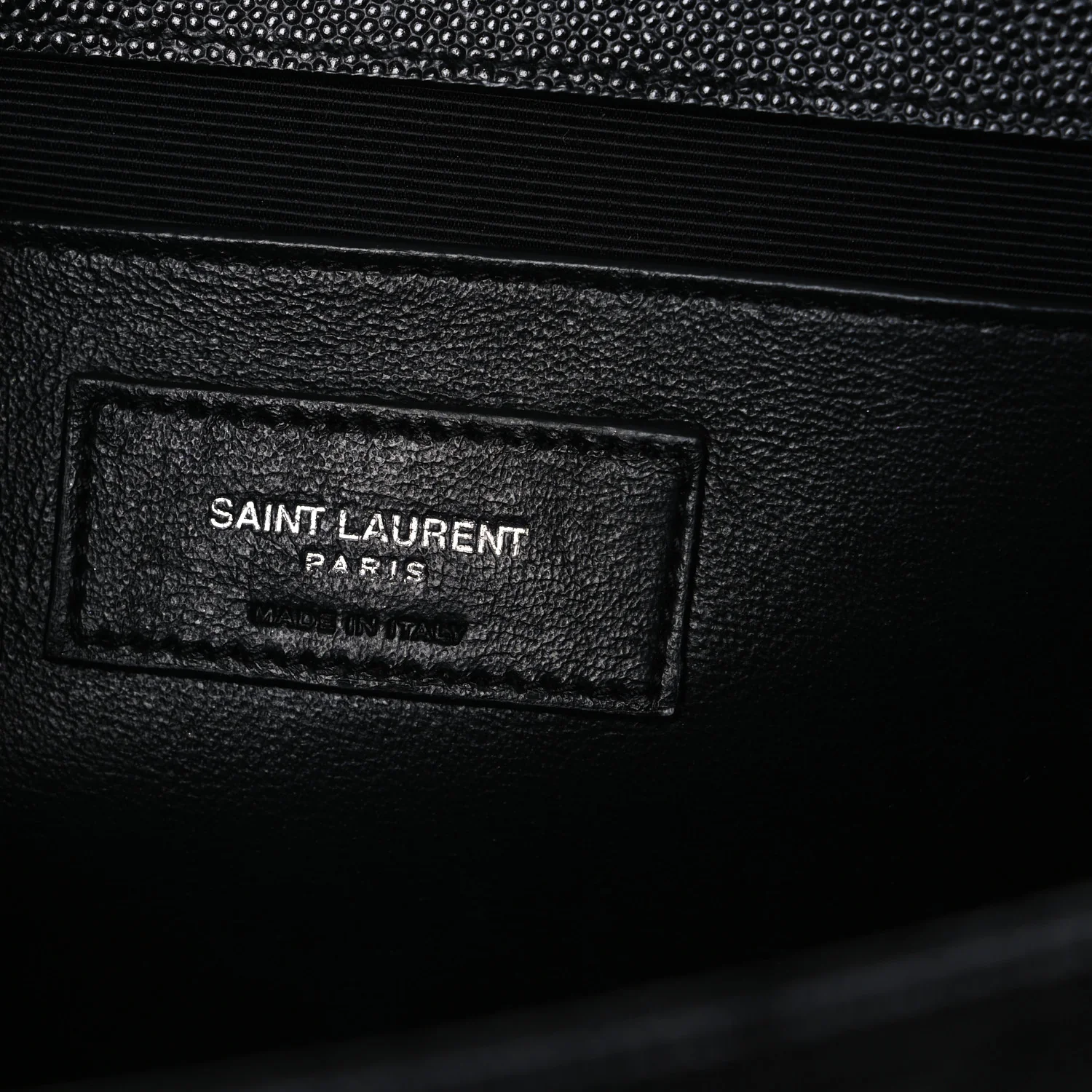 Grain De Poudre Textured Mixed Matelasse Triquilt Medium Monogram Satchel Black