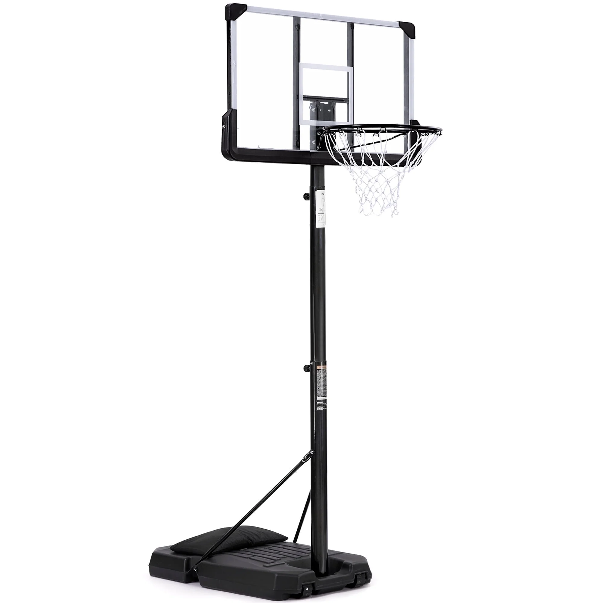 44In Basketball Hoop 6.5 ft to 10 ft Height Adjustable Portable Basketball Goal System with Quick Adjustment for Full Range of Players indoor outdoor Use(White) - Image 6