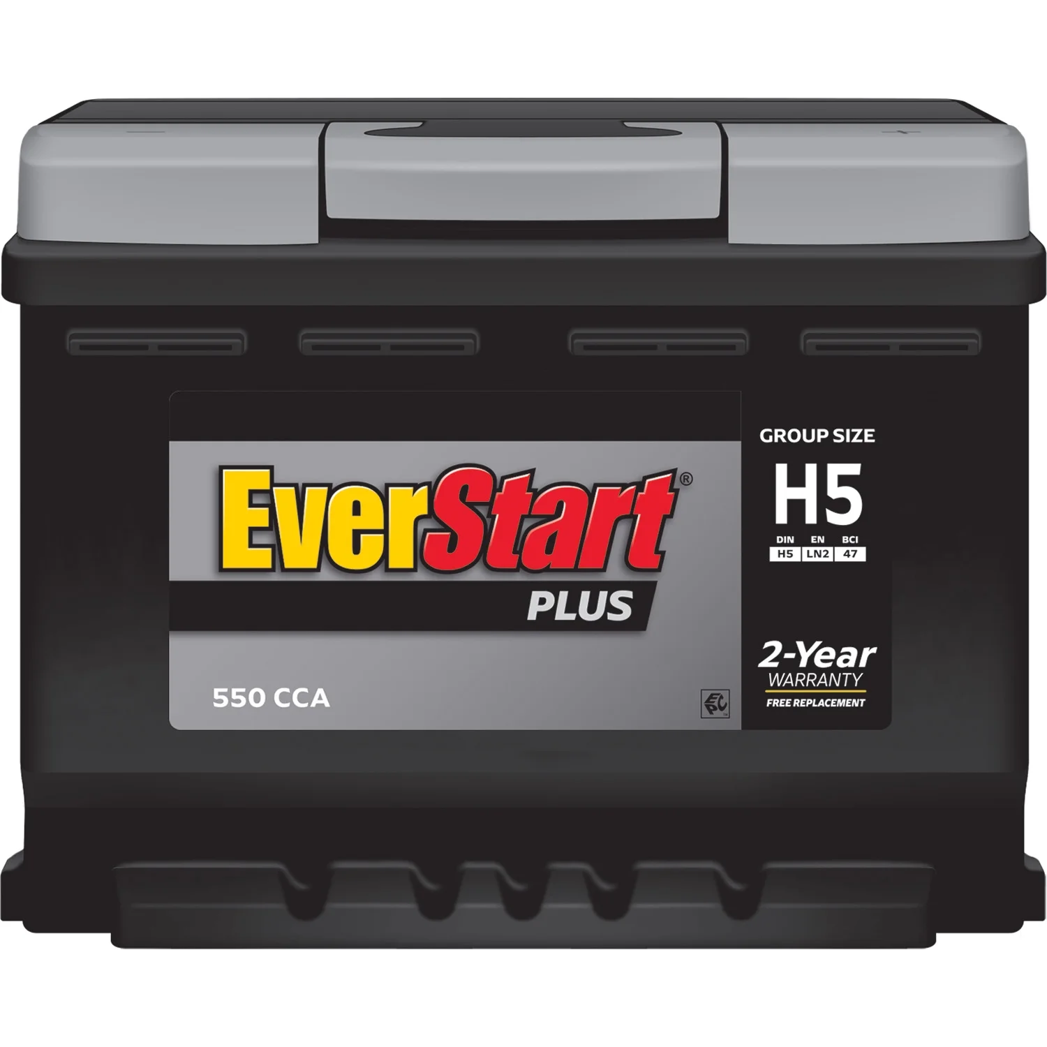 Plus Lead Acid Automotive Battery, Group Size H5 / LN2 / 47 12 Volt, 550 CCA 80RC - Image 5